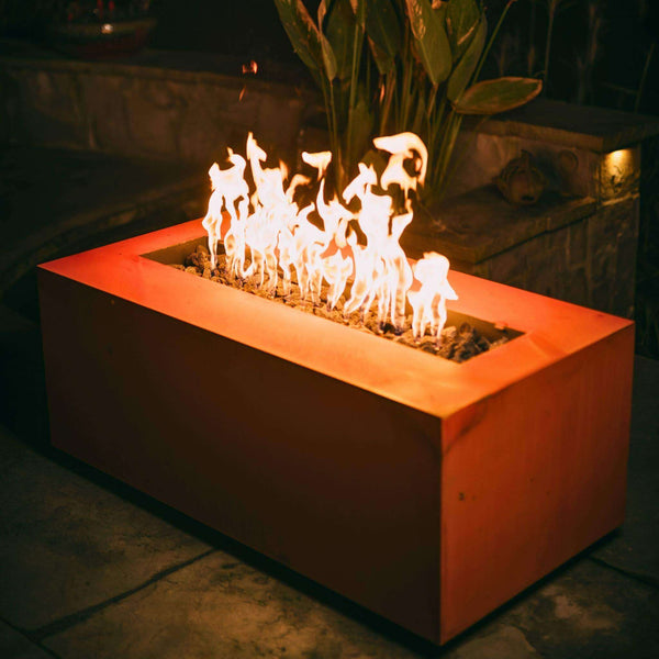 "Linear" Series Gas Fire Pit in Steel - Fire Pit Art
