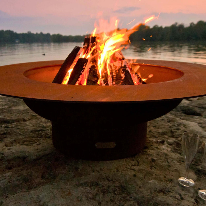"Magnum" Wood Burning Fire Pit in Steel - Fire Pit Art