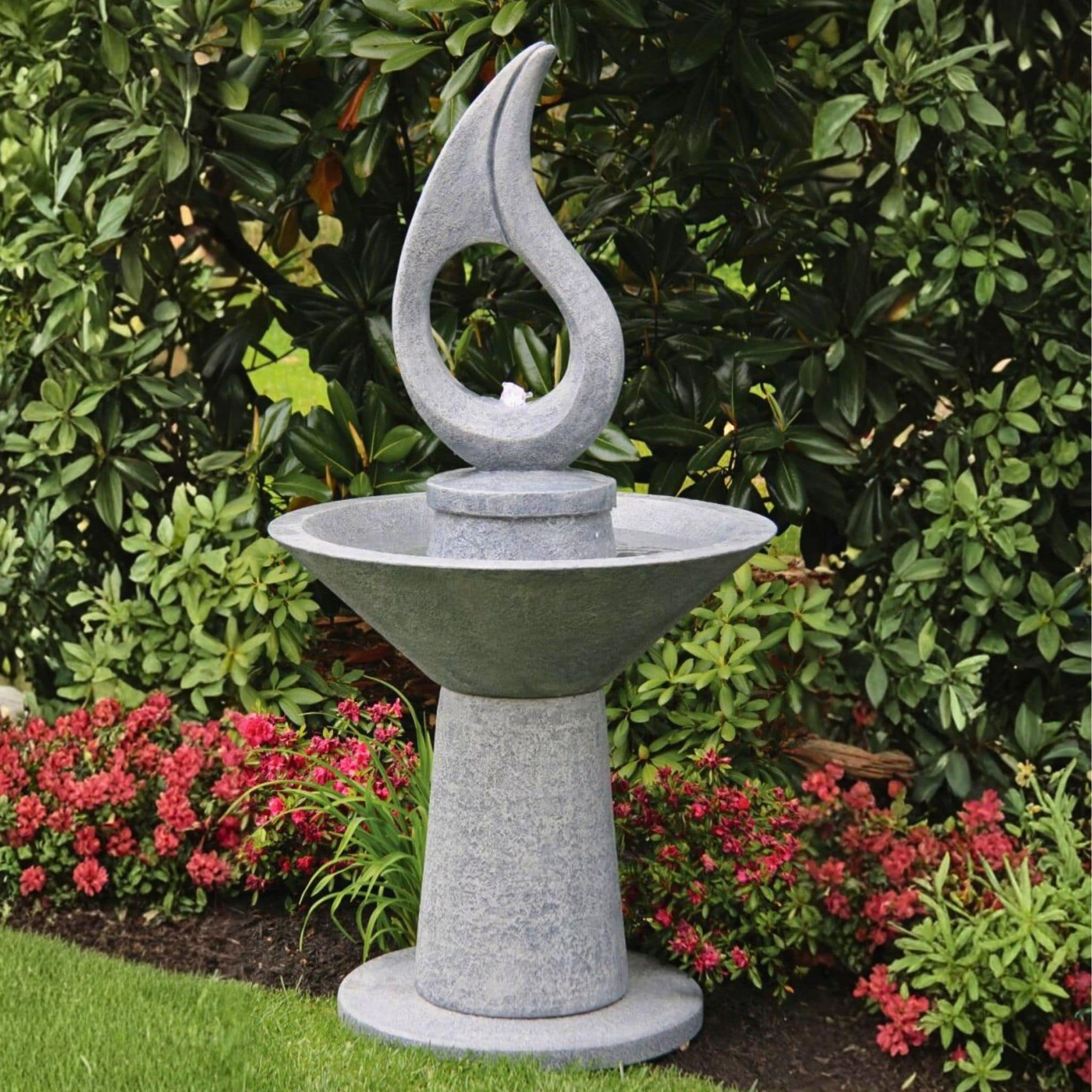 Garden Droplet Concrete Fountain - Massarellis #3817
