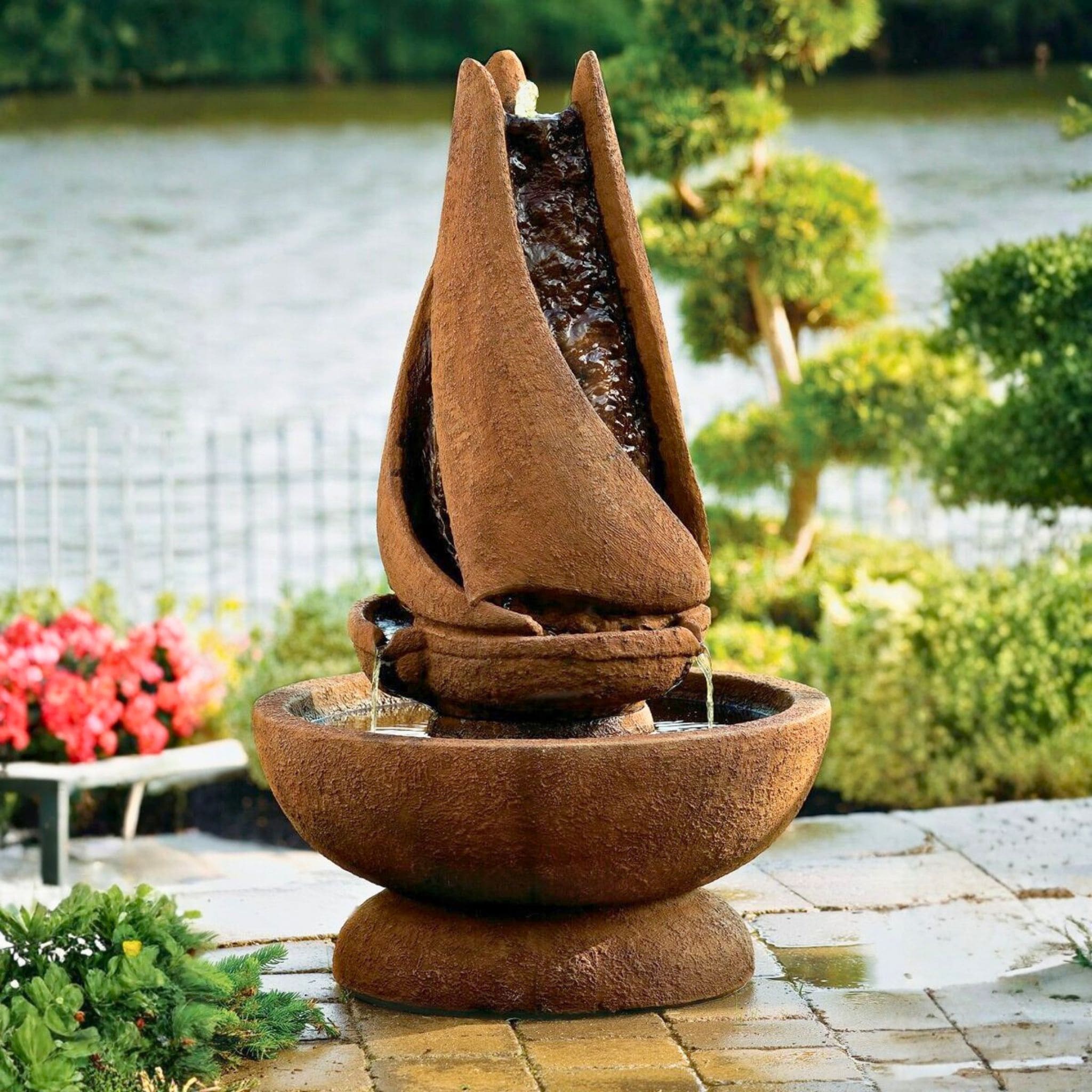 Sail Away Short Concrete Fountain - Massarellis #3611