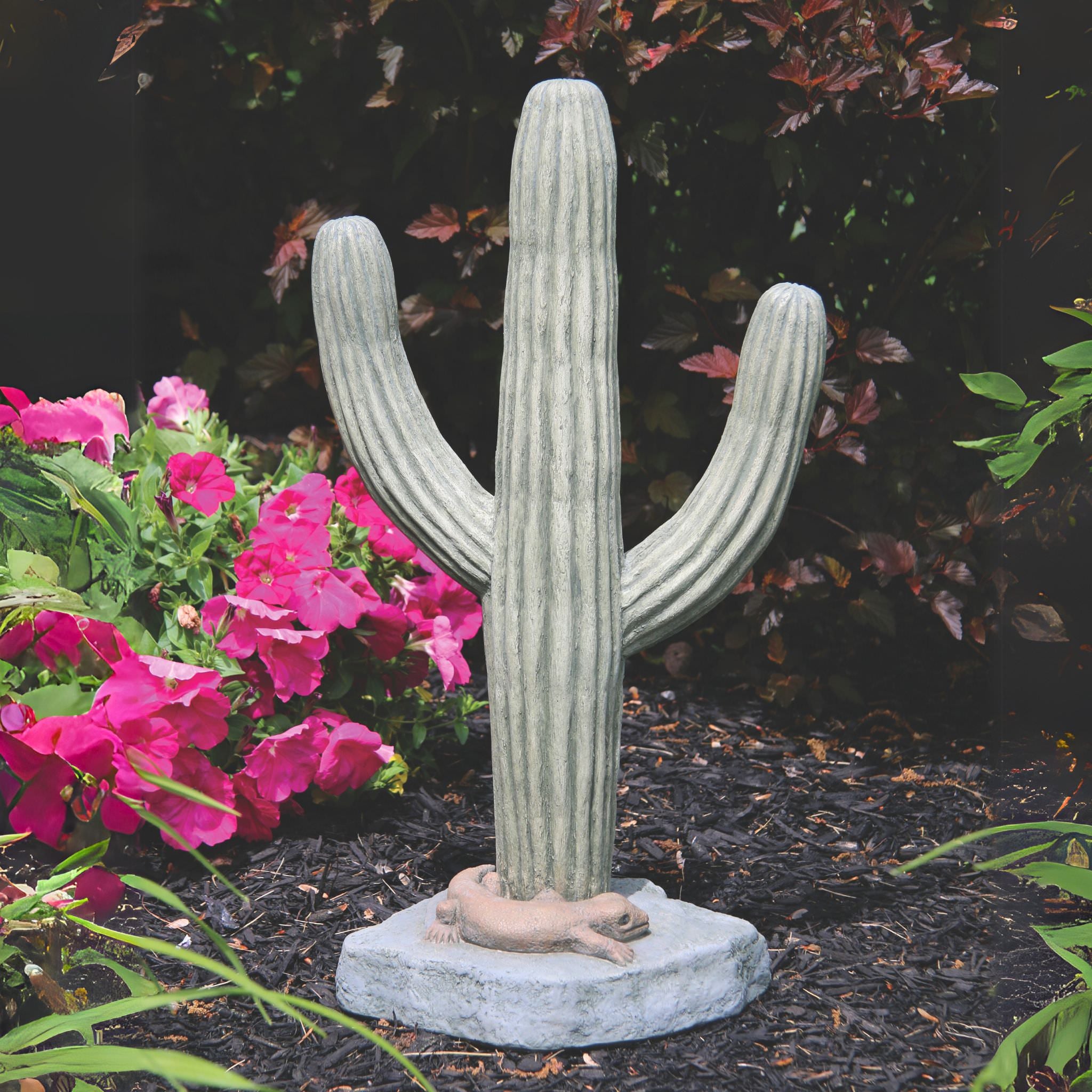 Saguaro Cactus Concrete Garden Statue - Massarellis #2690