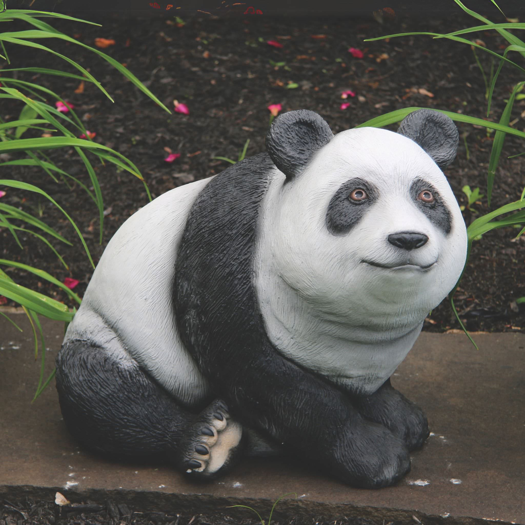 #2858 Panda Bear Concrete Garden Statue - Massarellis #2858