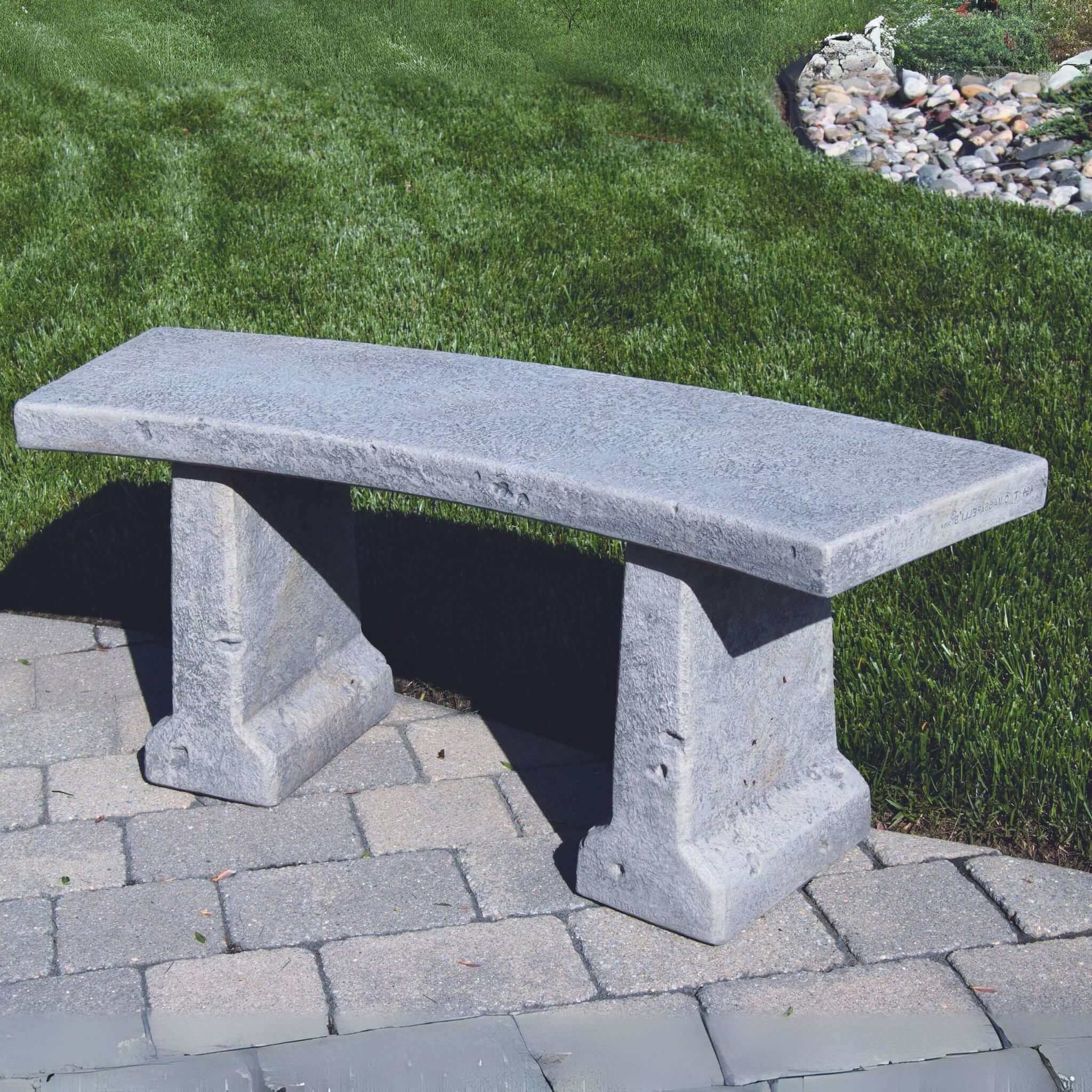 Chelsea Concrete Curved Garden Bench - Massarellis #4943