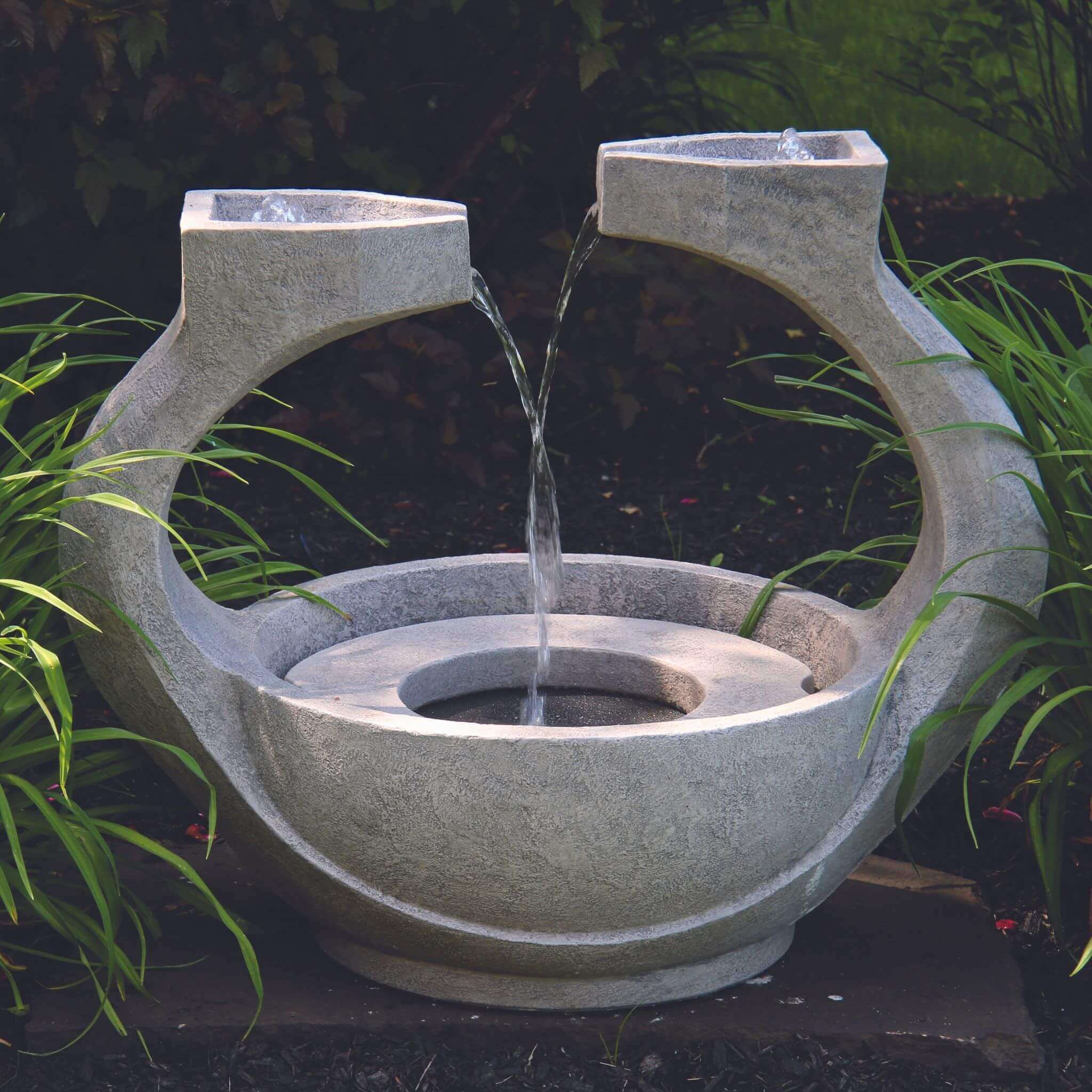 Pendleton Spill Concrete Fountain - Massarellis #3842