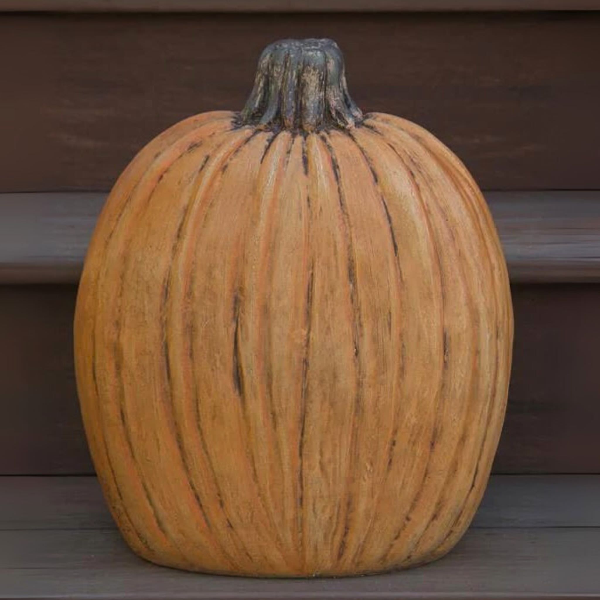 Tall Pumpkin Concrete Garden Statue - Massarellis #4230