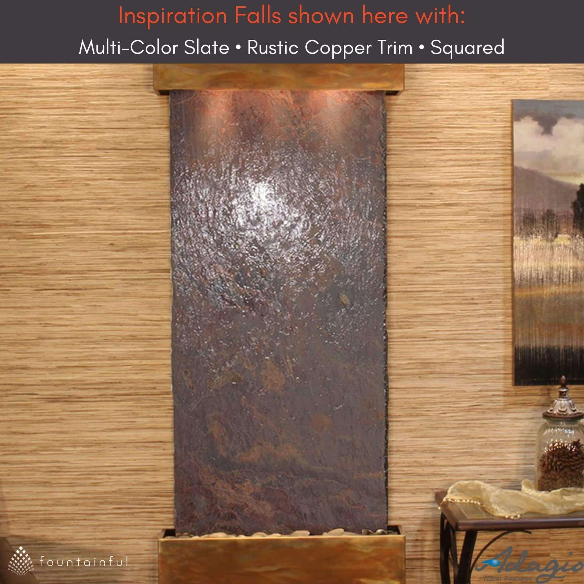 Inspiration Falls Mounted Water Wall Fountain