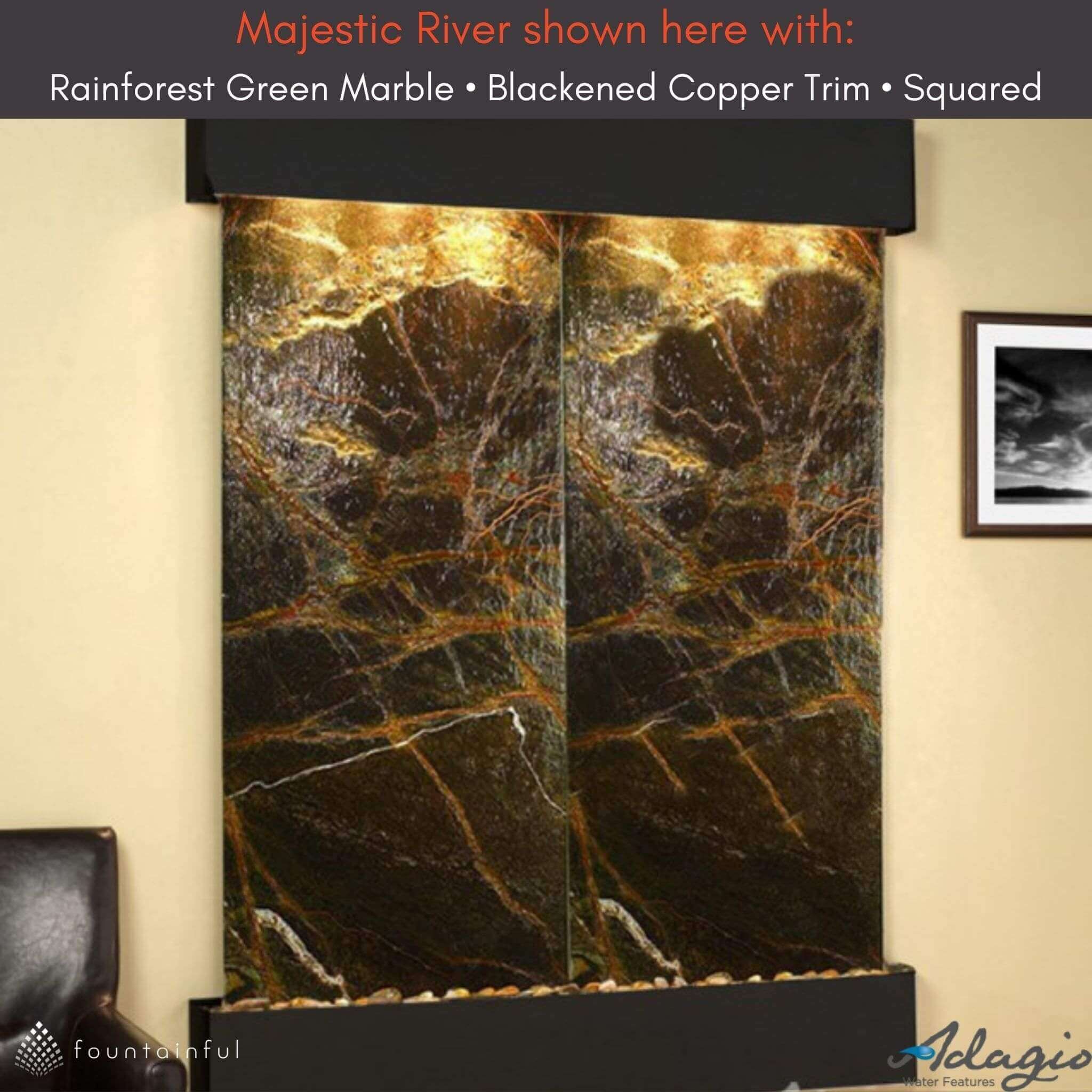 Adagio Majestic River Indoor Wall Fountain - Thumbnail 4