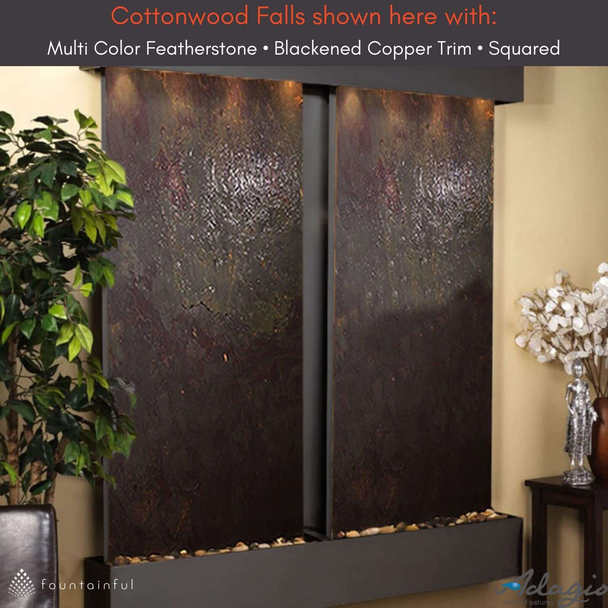 Adagio Cottonwood Falls Indoor Wall Fountain - Thumbnail 3