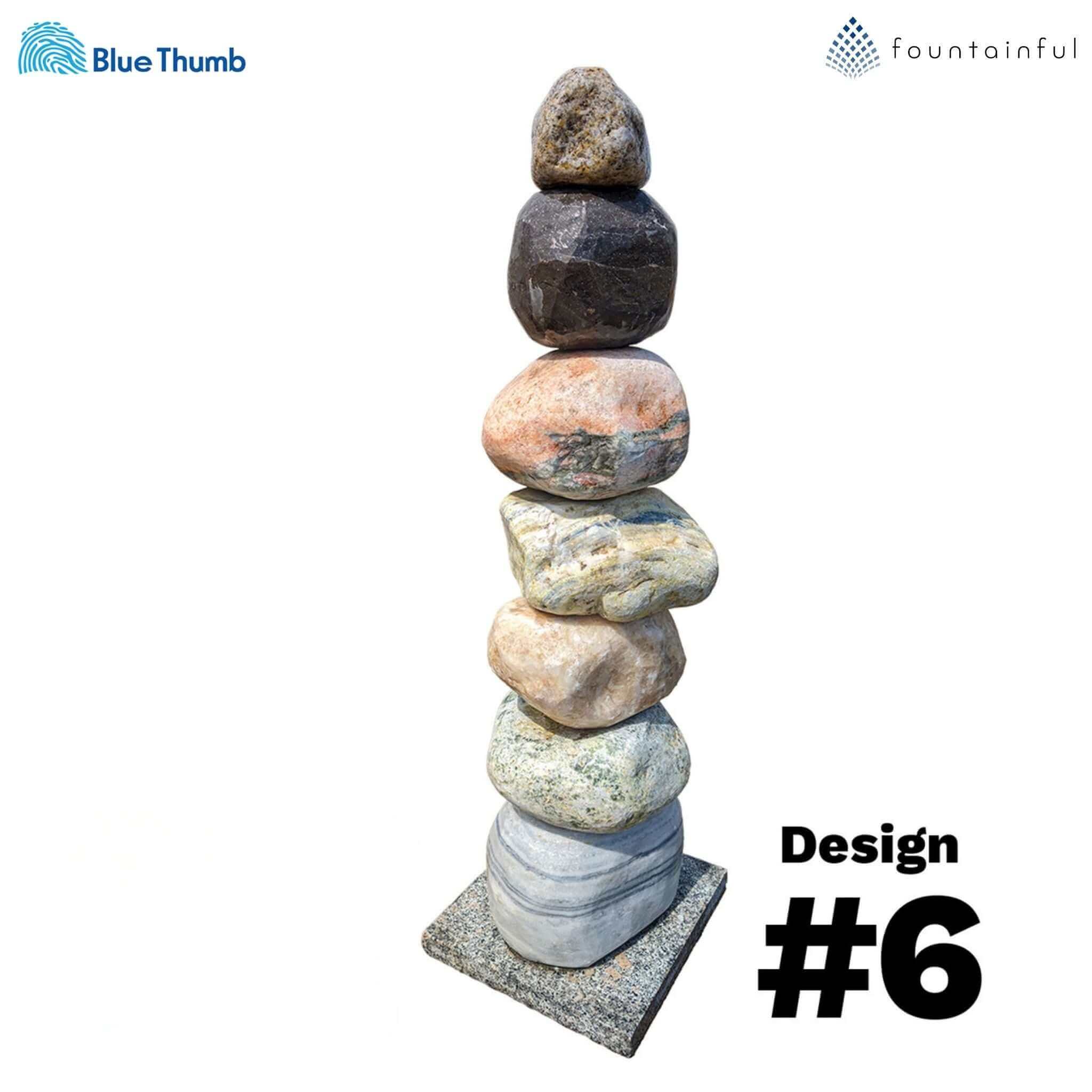 Stacked Pebble Fountain - Complete Kit - Blue Thumb
