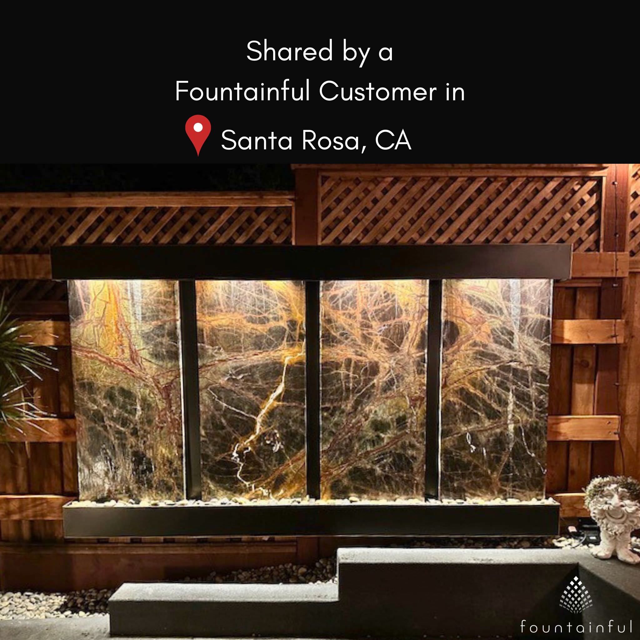 Regal Falls Mounted Water Wall Fountain - Adagio
