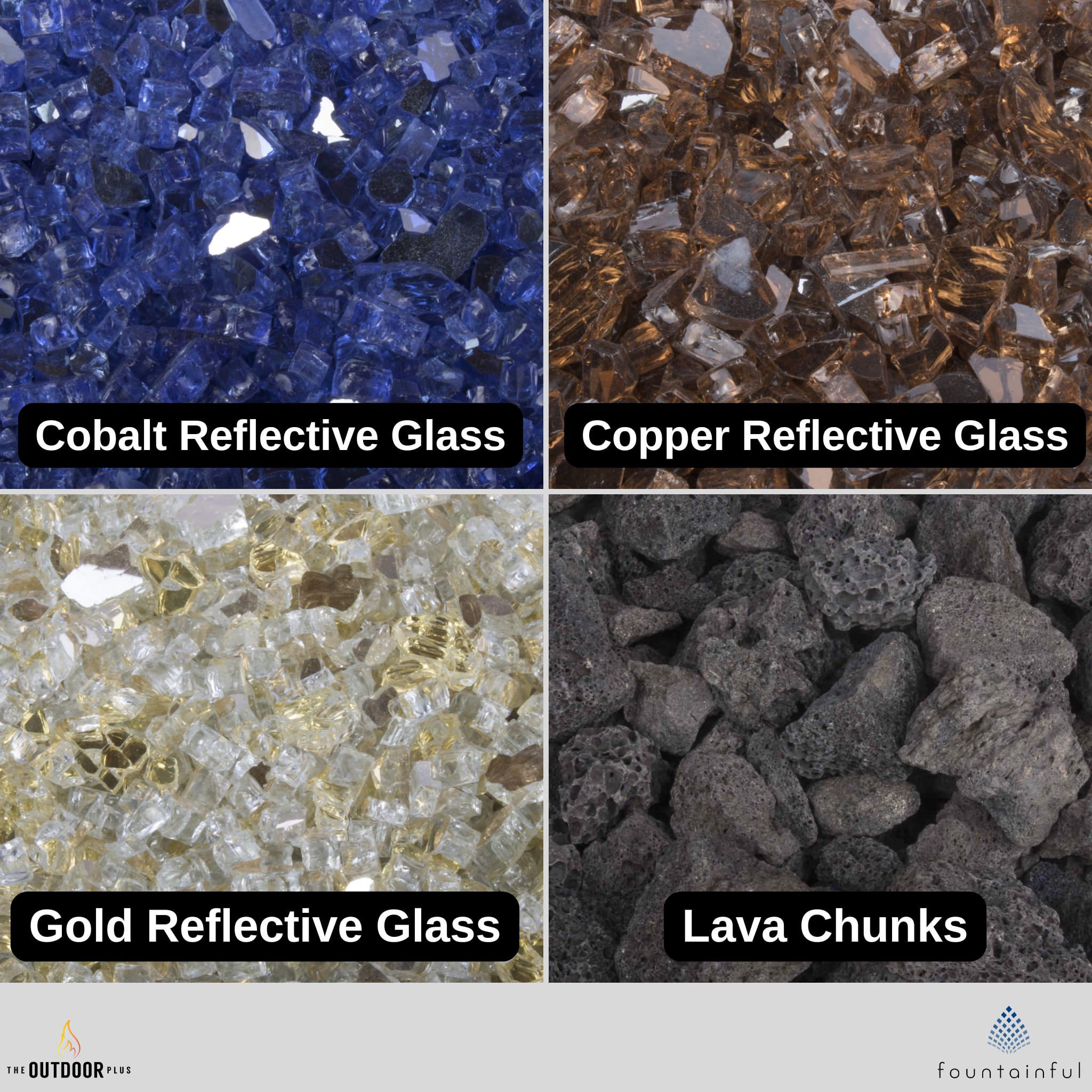 Fire Glass & Media - 25 lbs. - Outdoor Plus