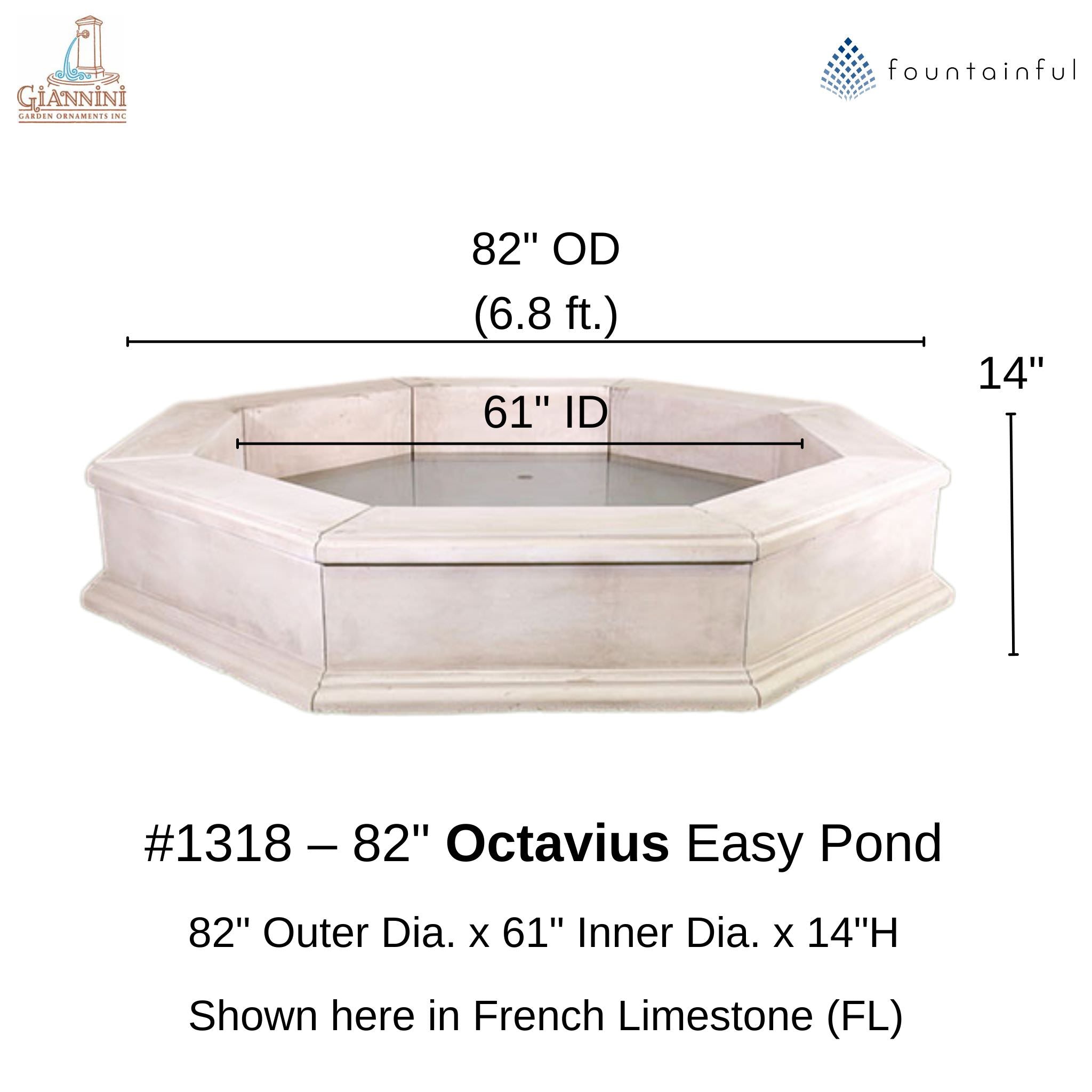 Giannini Octavius Easy Pond Fountain Basin - Thumbnail 2