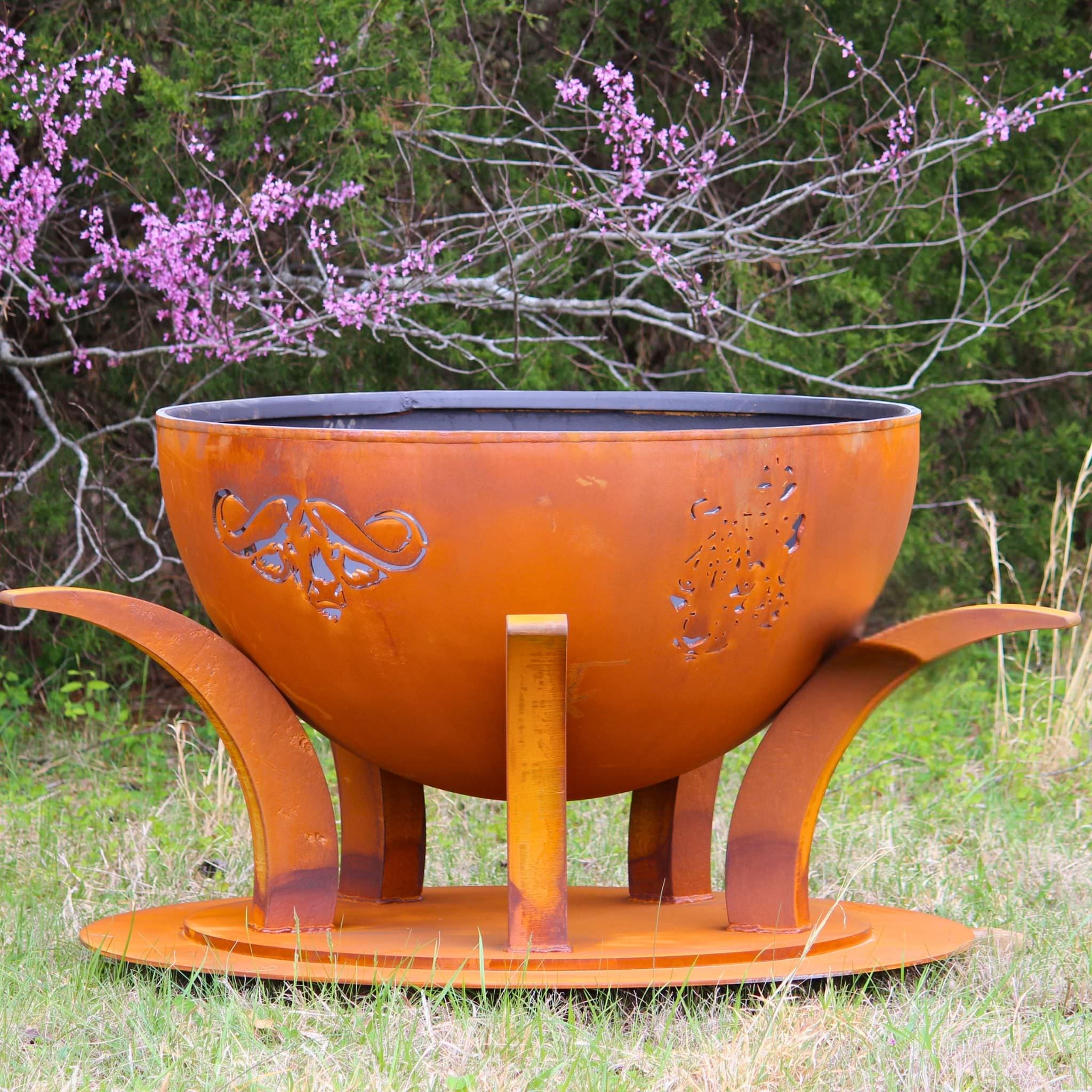 Fire Pit Art Africa's Big Five Wood Burning Fire Pit