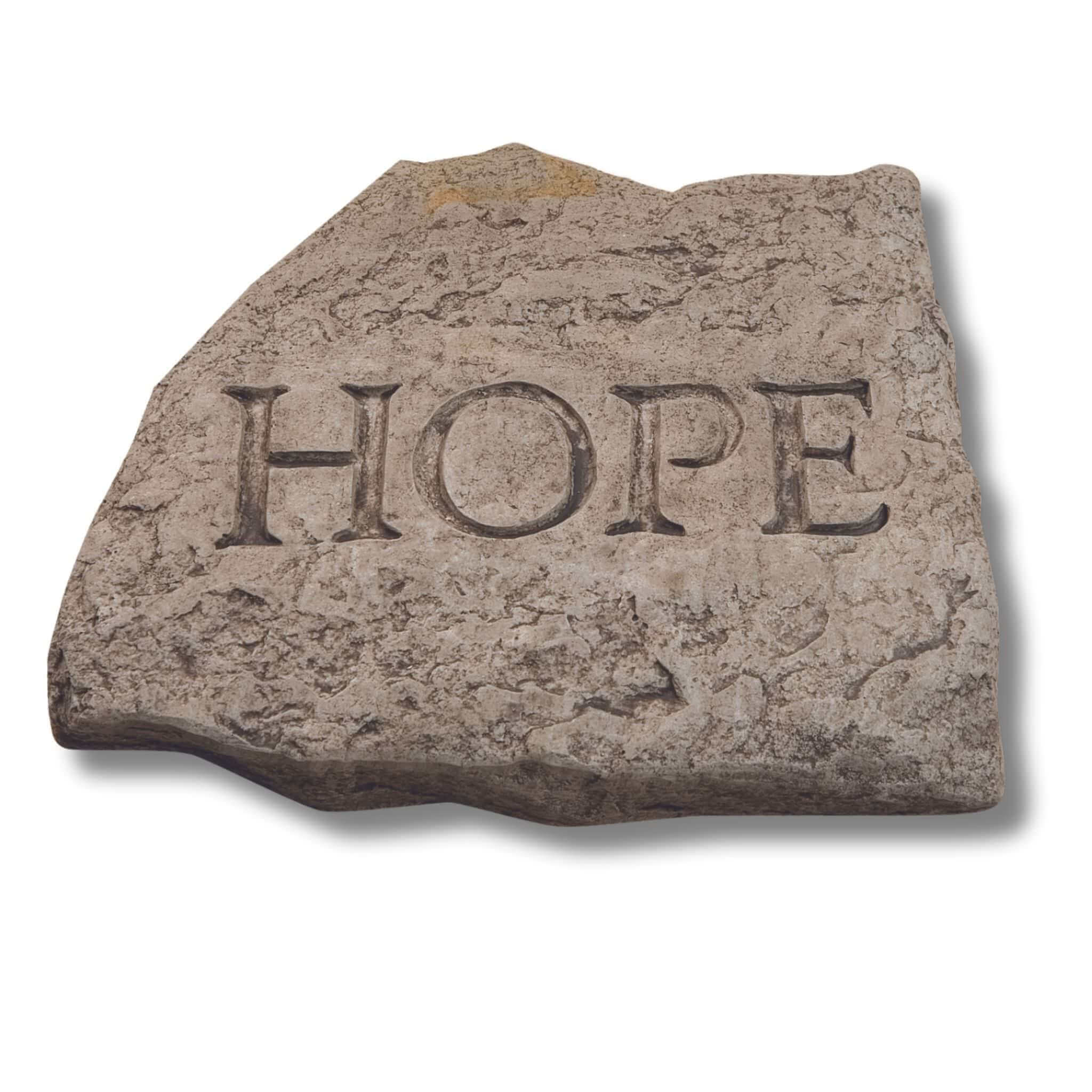HOPE Concrete Garden Greeting Stone