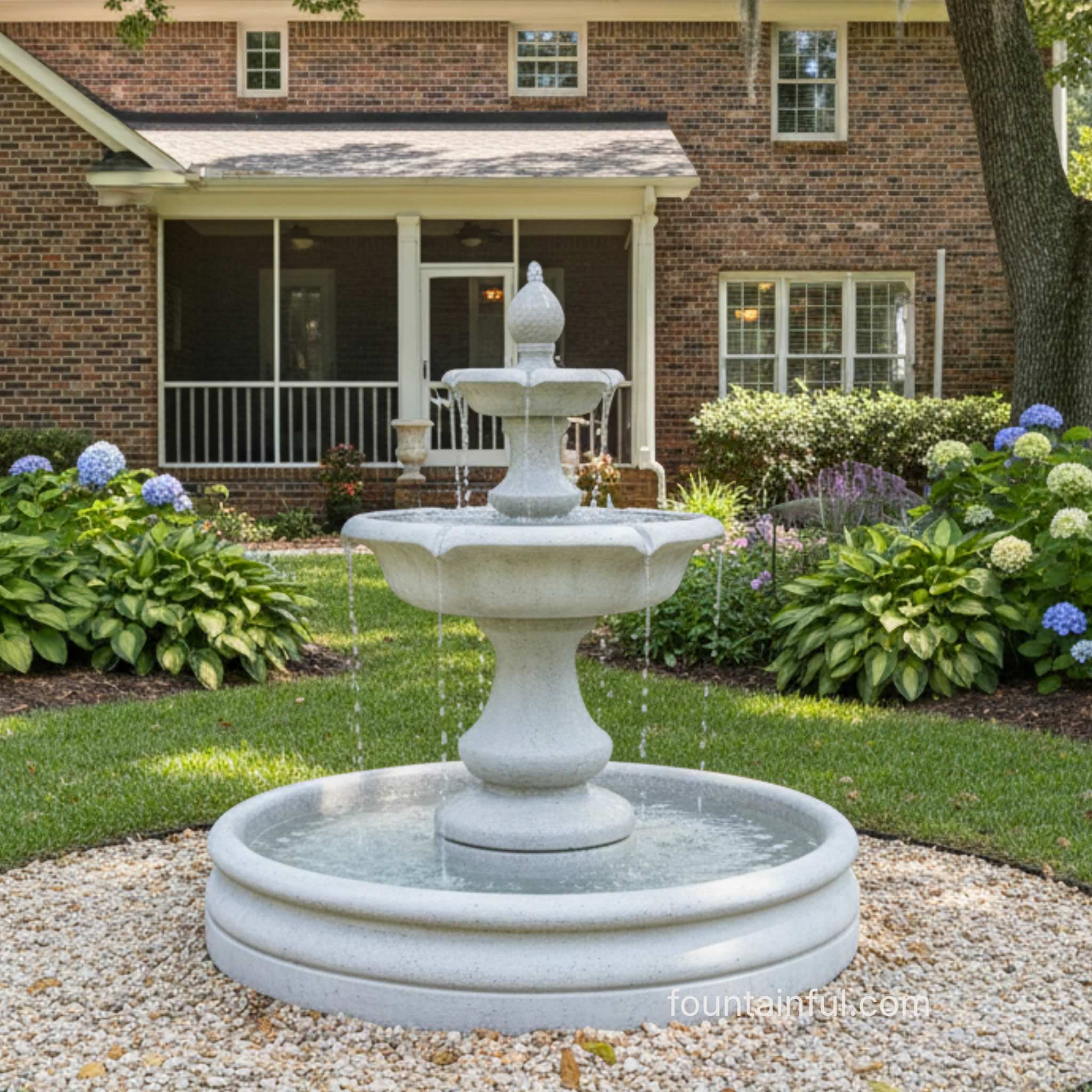 Verona 2-Tier Fountain w/46" Basin - Fiore #LG114-F46