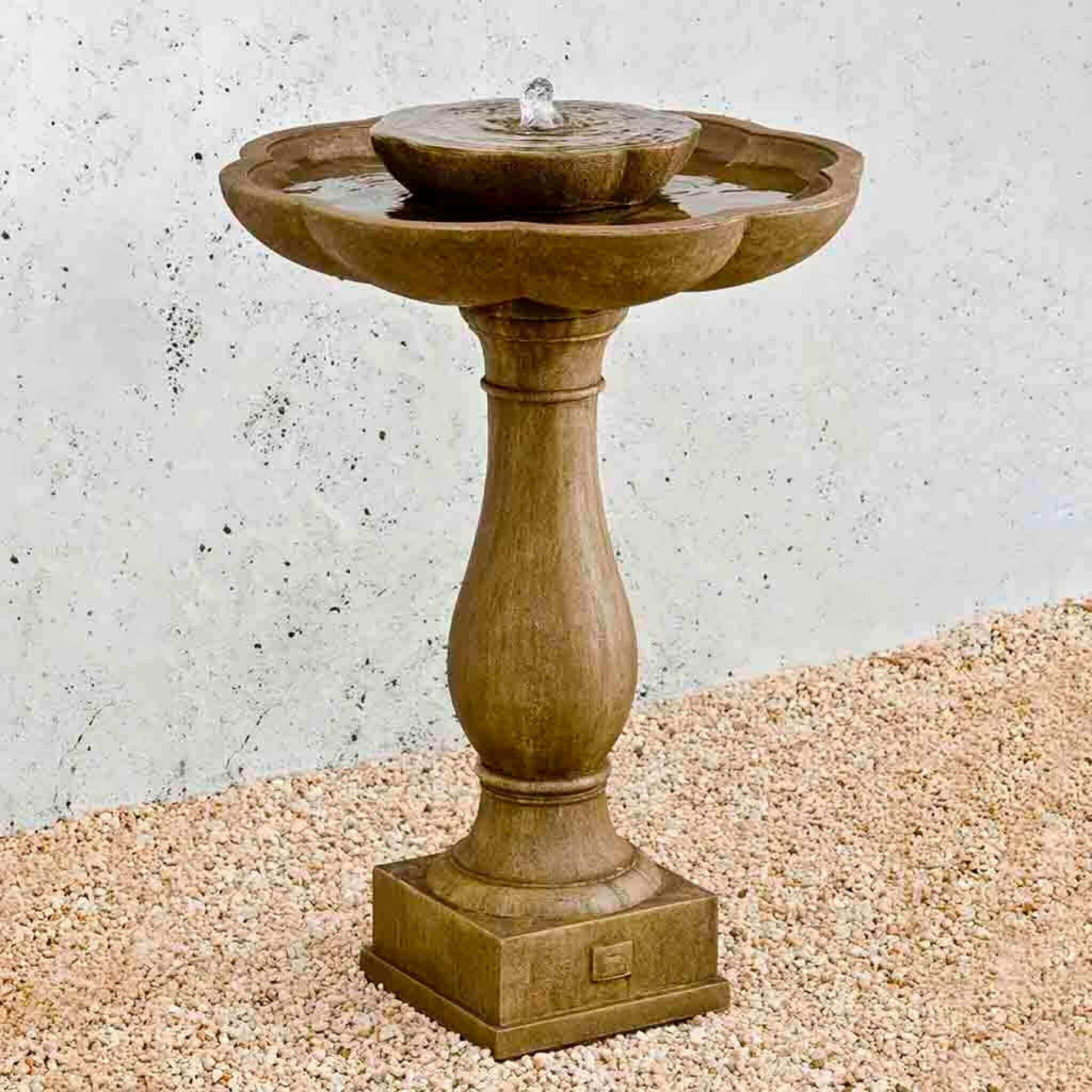  Flores Pedestal Concrete Fountain - Campania #FT180