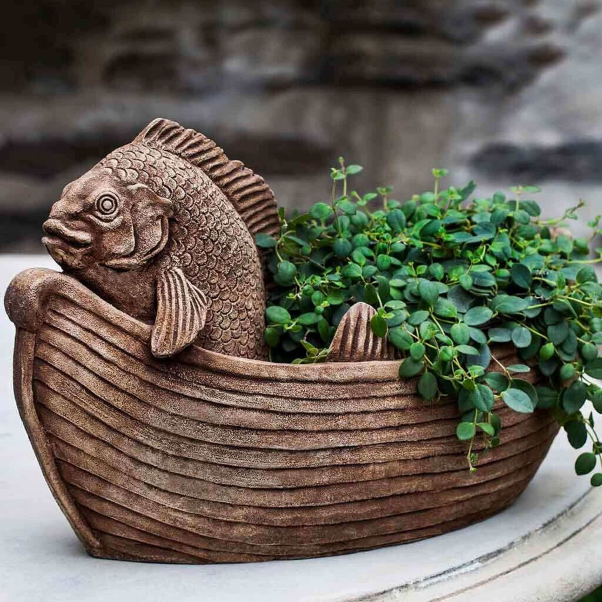 Fish Out of Water Concrete Planter - Campania #P753