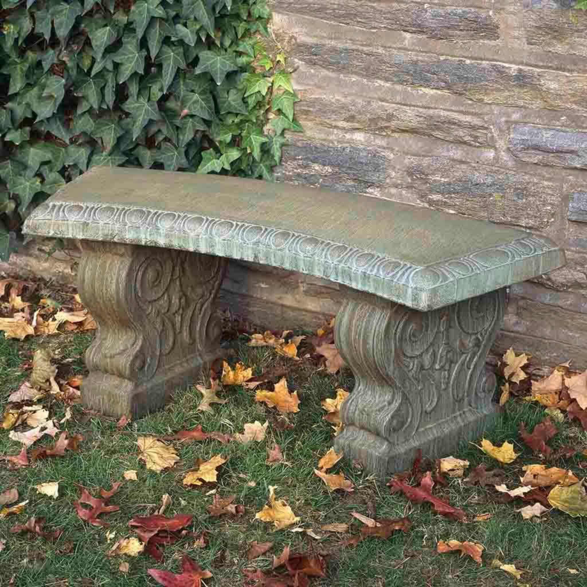 Campania International Traditional Curved Garden Bench