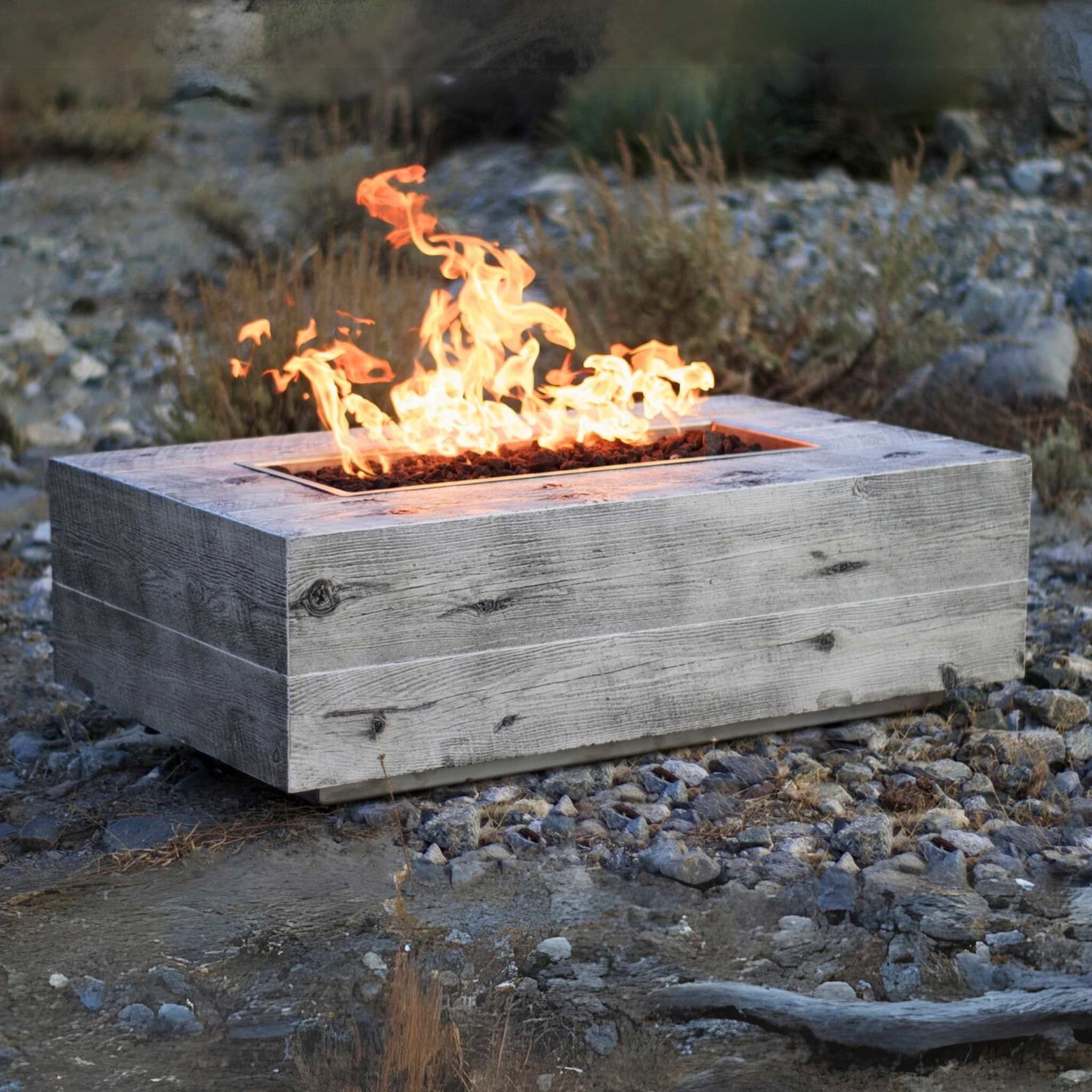 Coronado Wood Grain Concrete Fire Pit - The Outdoor Plus