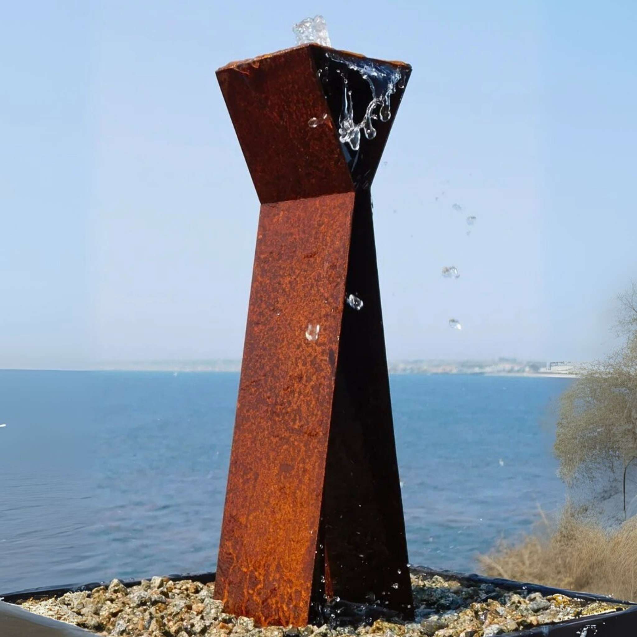 X4 Modern Fountain in Steel