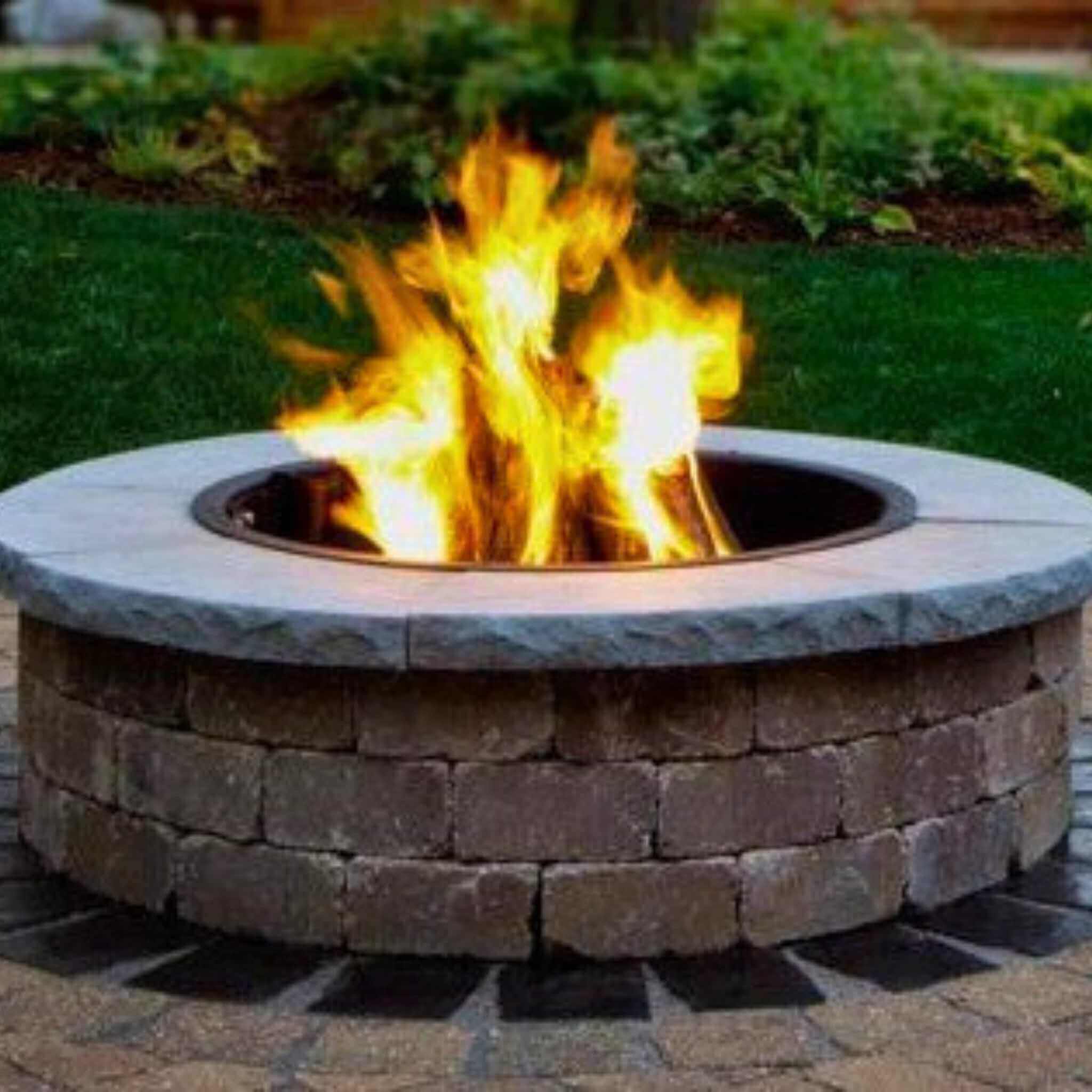 DIY Round Wood Burning Fire Pit Kit - Travertine & More