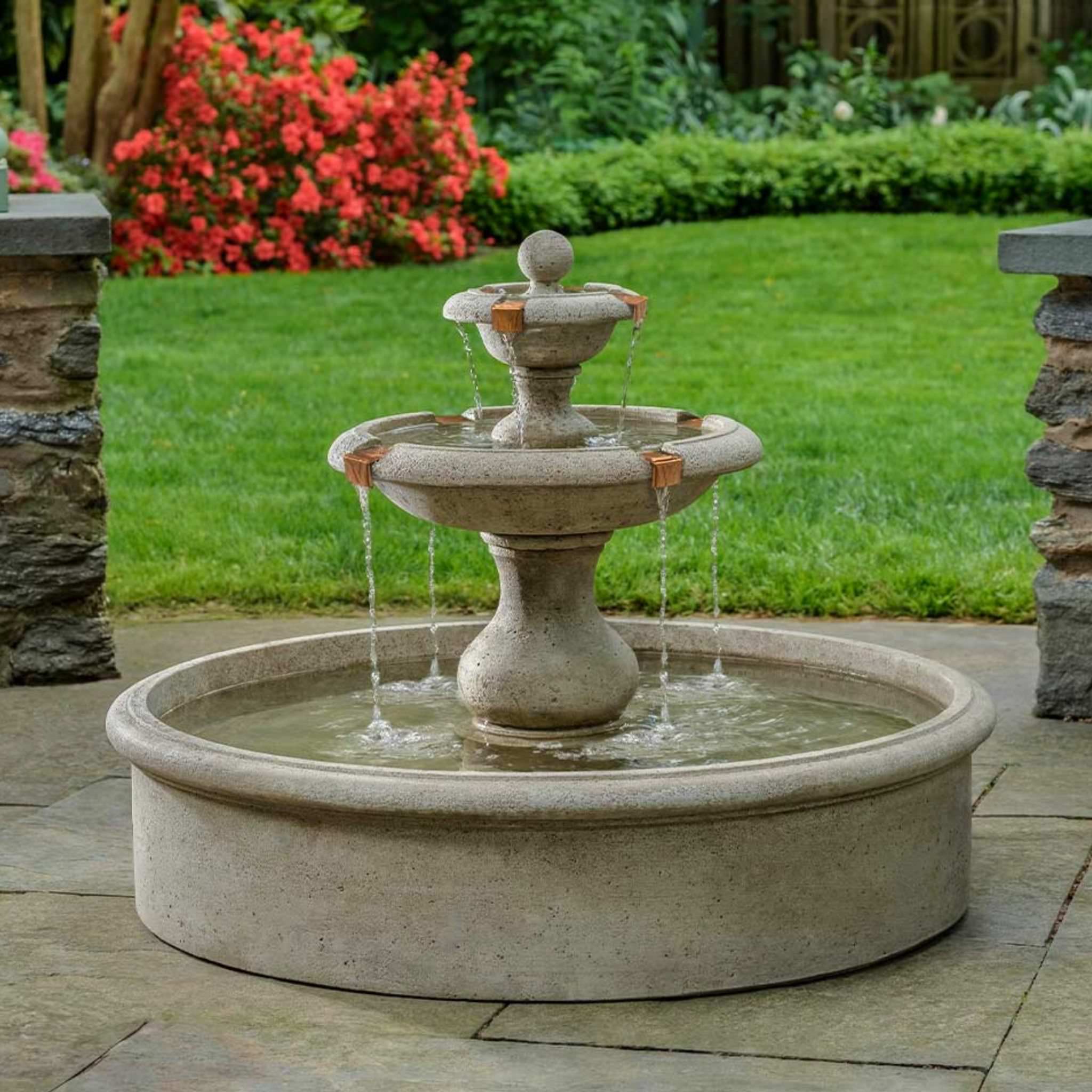 Parc 2-Tier Concrete Pond Fountain - Campania #FT434