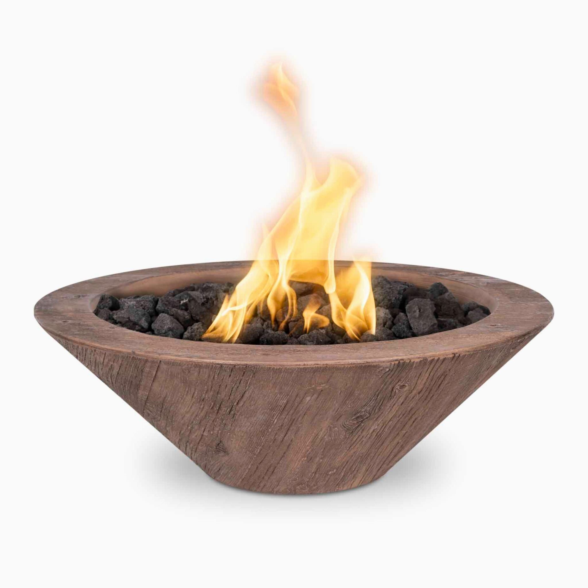 Cazo "Woodgrain" Concrete Fire Bowl - The Outdoor Plus