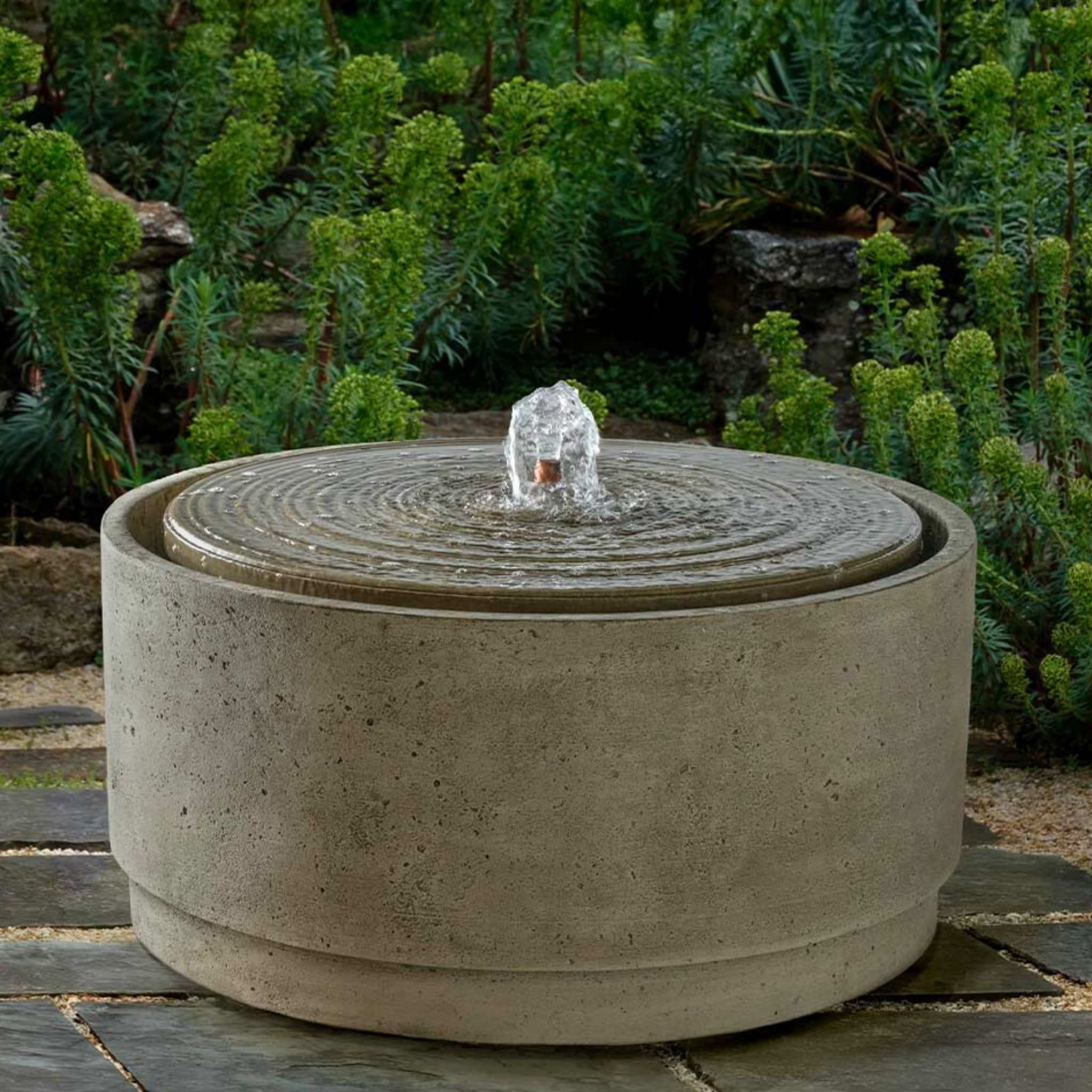 Onda Round Concrete Bowl Fountain - Campania #FT429