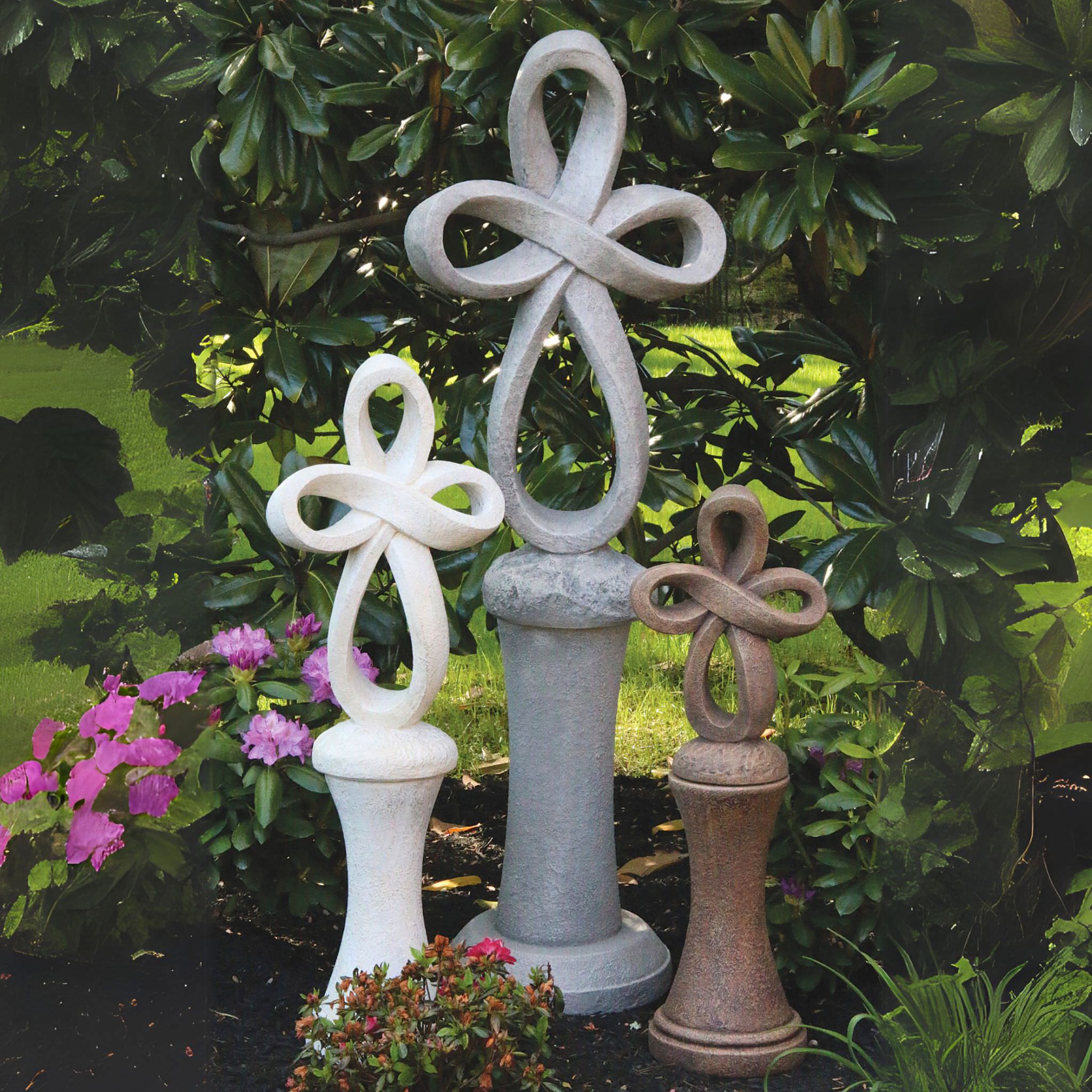 Eternity Cross Concrete Garden Statues - Massarellis