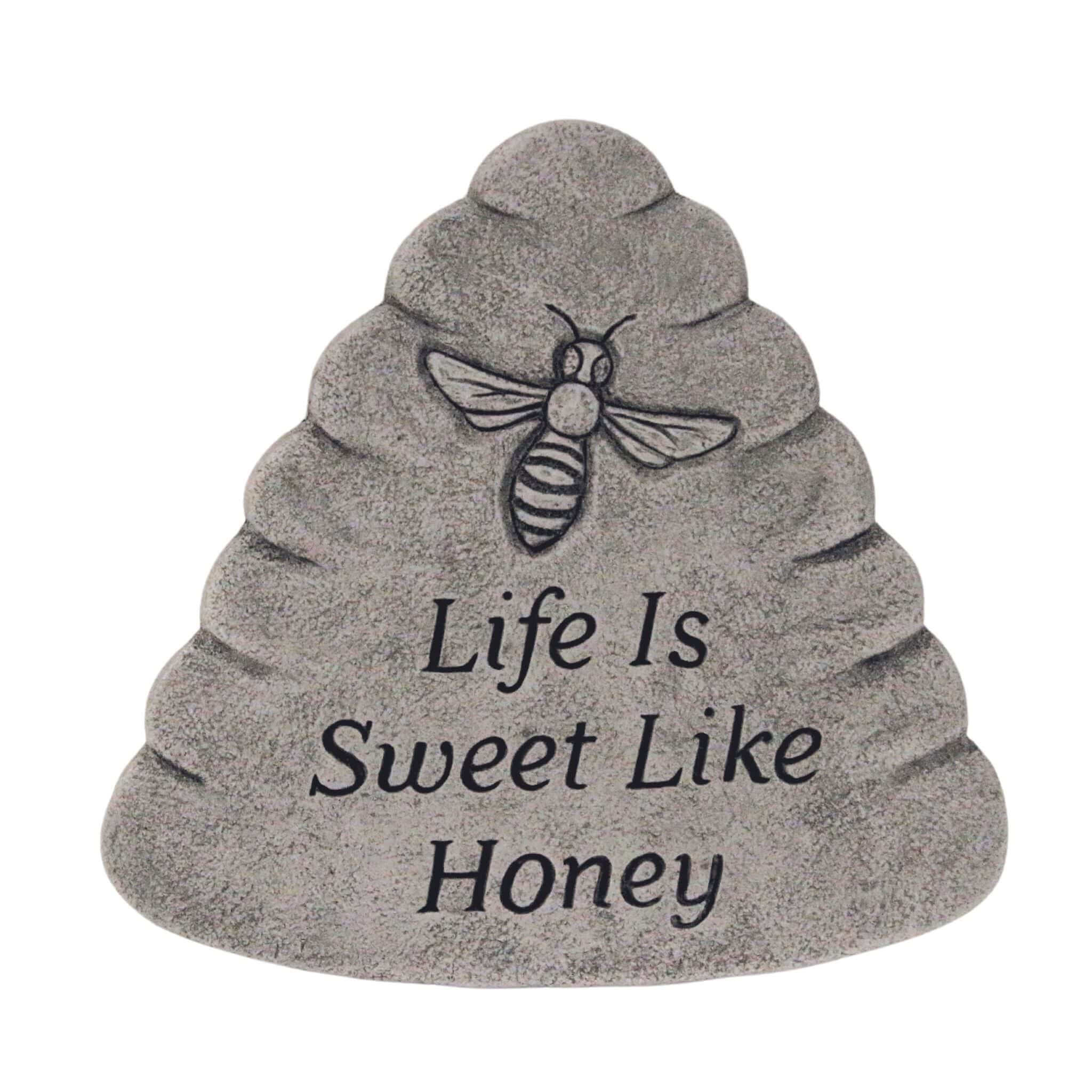 Life is Sweet Concrete Garden Greeting Stone