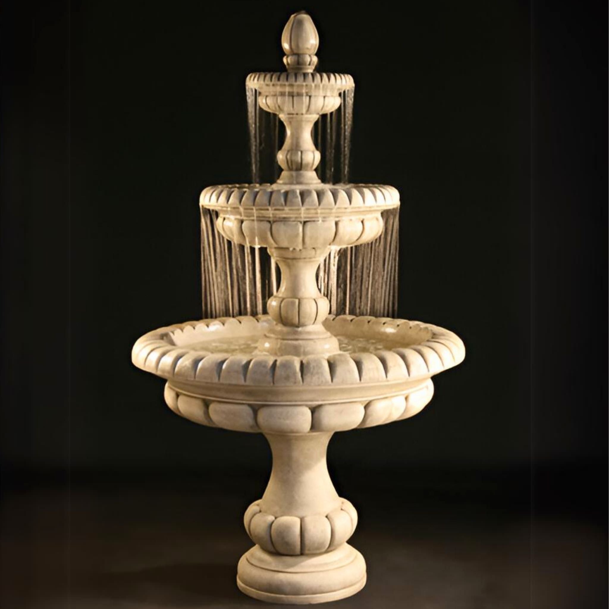 Pioggia 3-Tier Concrete Fountain - Fiore #LG163F