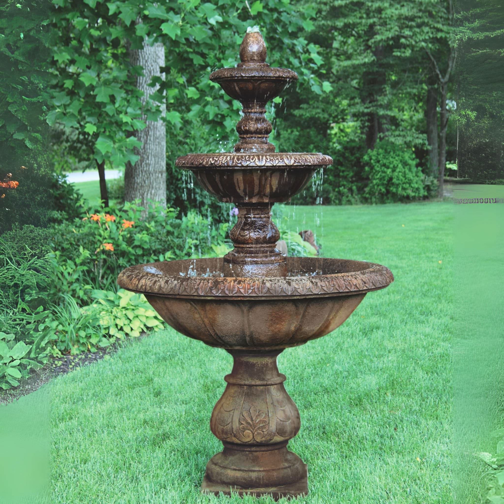 Windley Key 3-Tier Concrete Fountain - Massarellis #3734