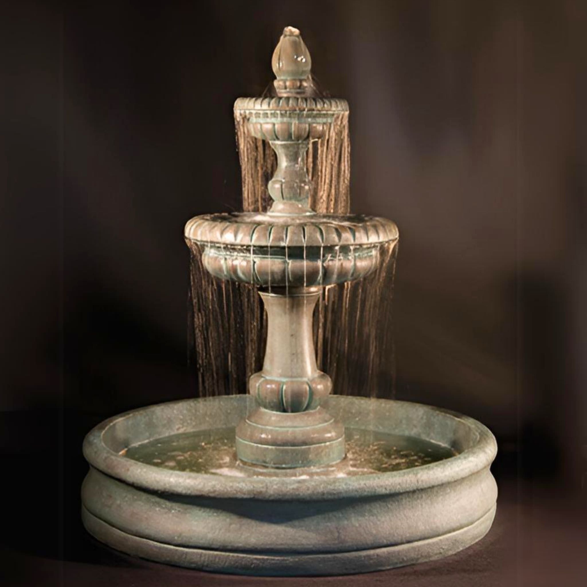 Pioggia 2-Tier Fountain with 55" Basin - Fiore #LG163FB