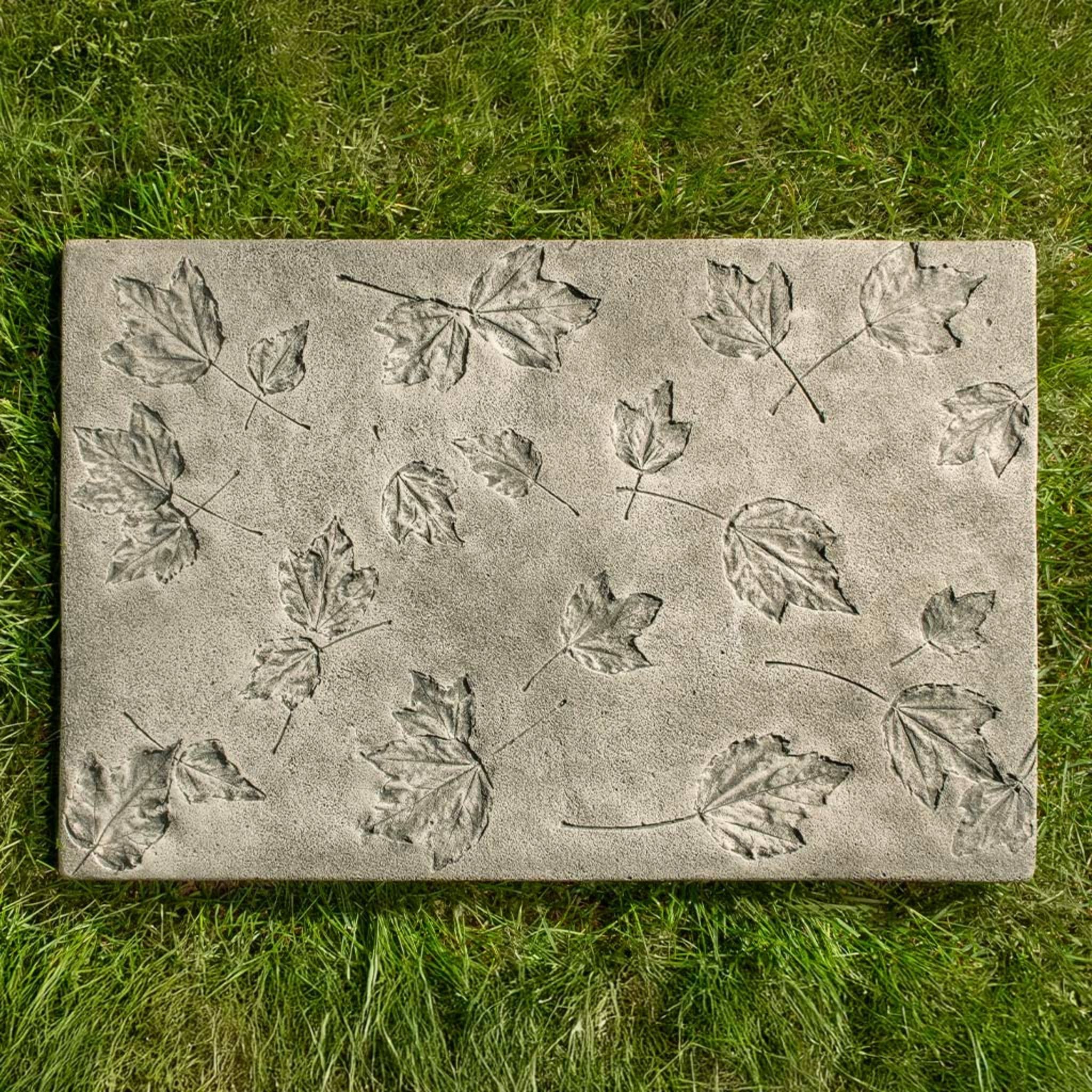 Leaves Rectangular Concrete Stepping Stone - Campania #E134