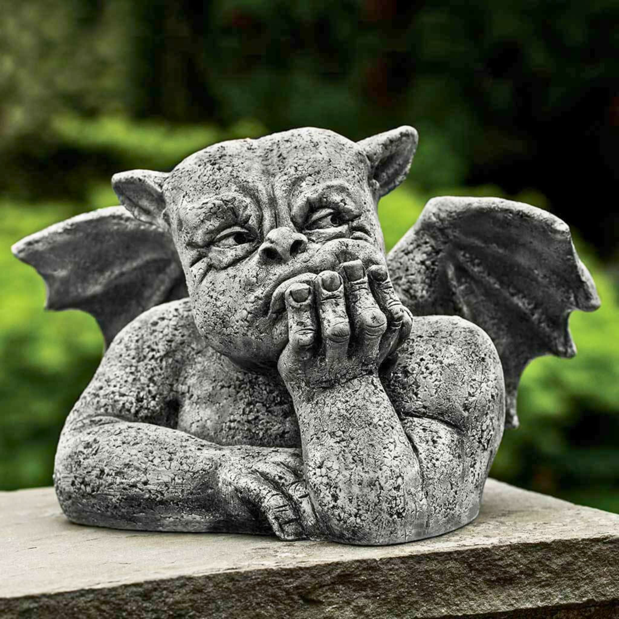 Grumblethorpe Gargoyle Concrete Garden Statue - Campania #S479 - Fantasy Decor