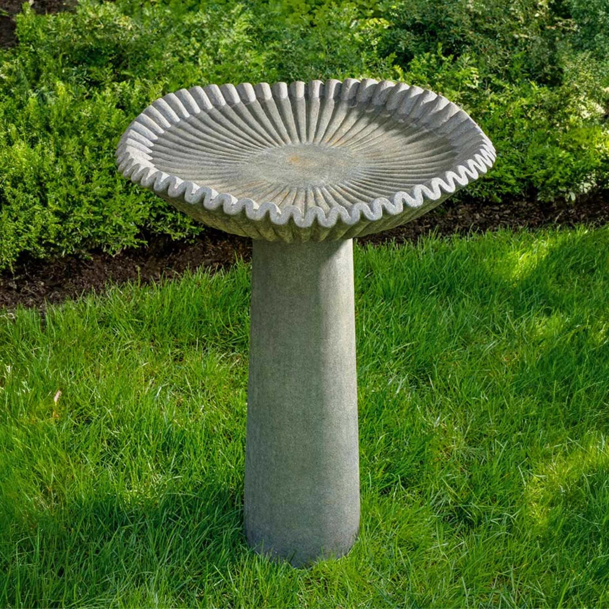 Kashmir Concrete Bird Bath - Campania #B203