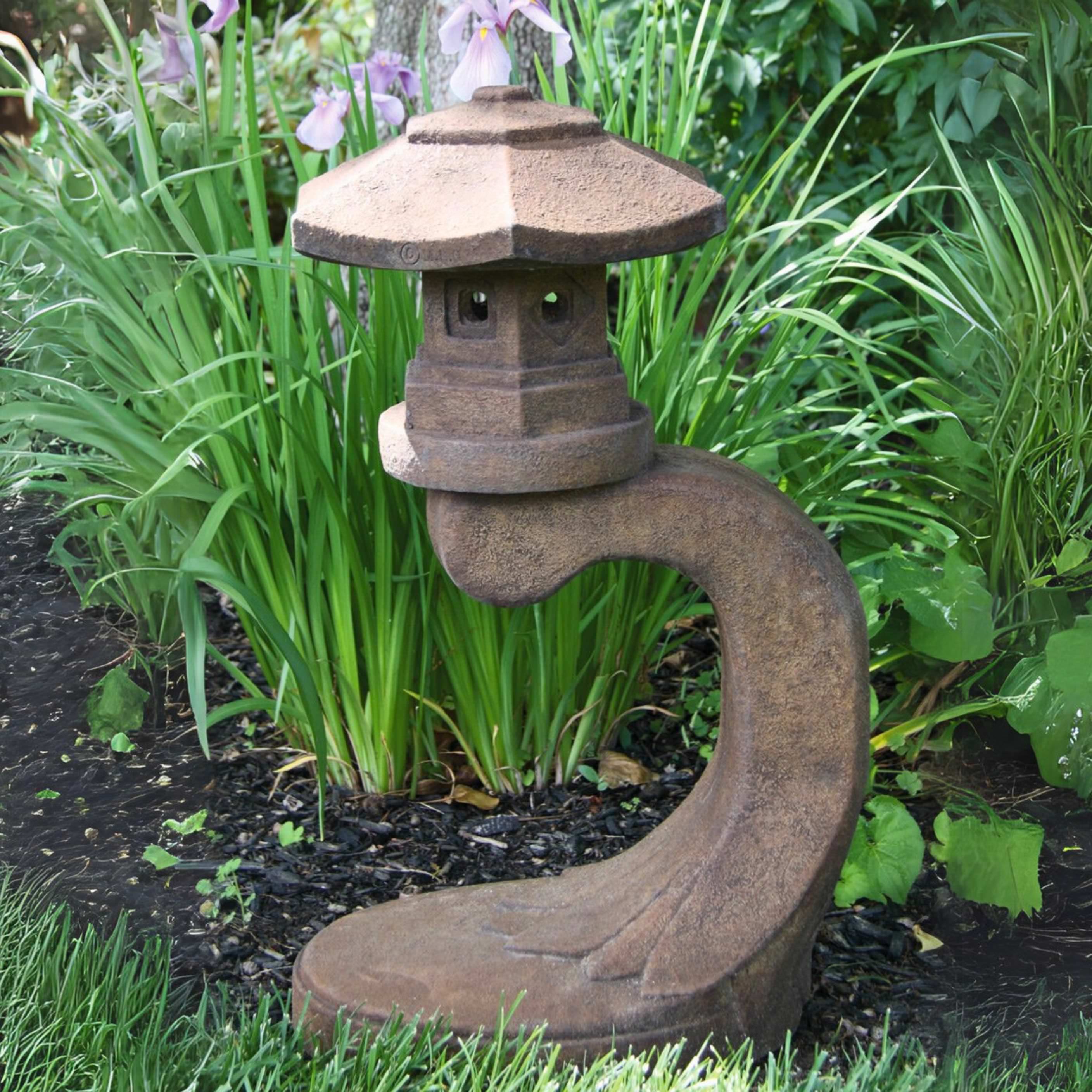 Cantilevered Lantern (Small) Concrete Garden Statue - Massarellis #5307