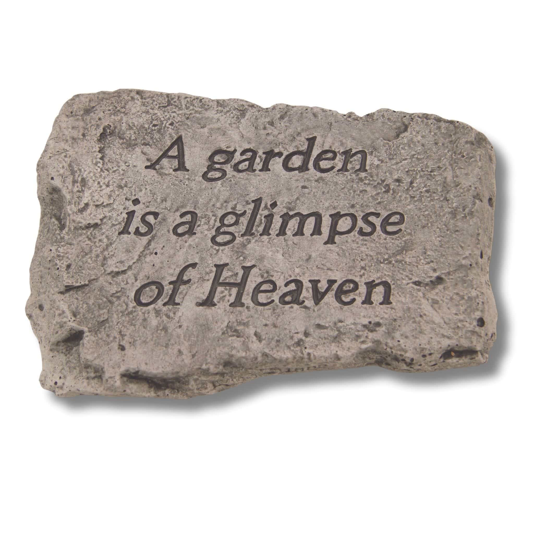 Glimpse of Heaven Concrete Garden Greeting Stone - Massarellis #1882