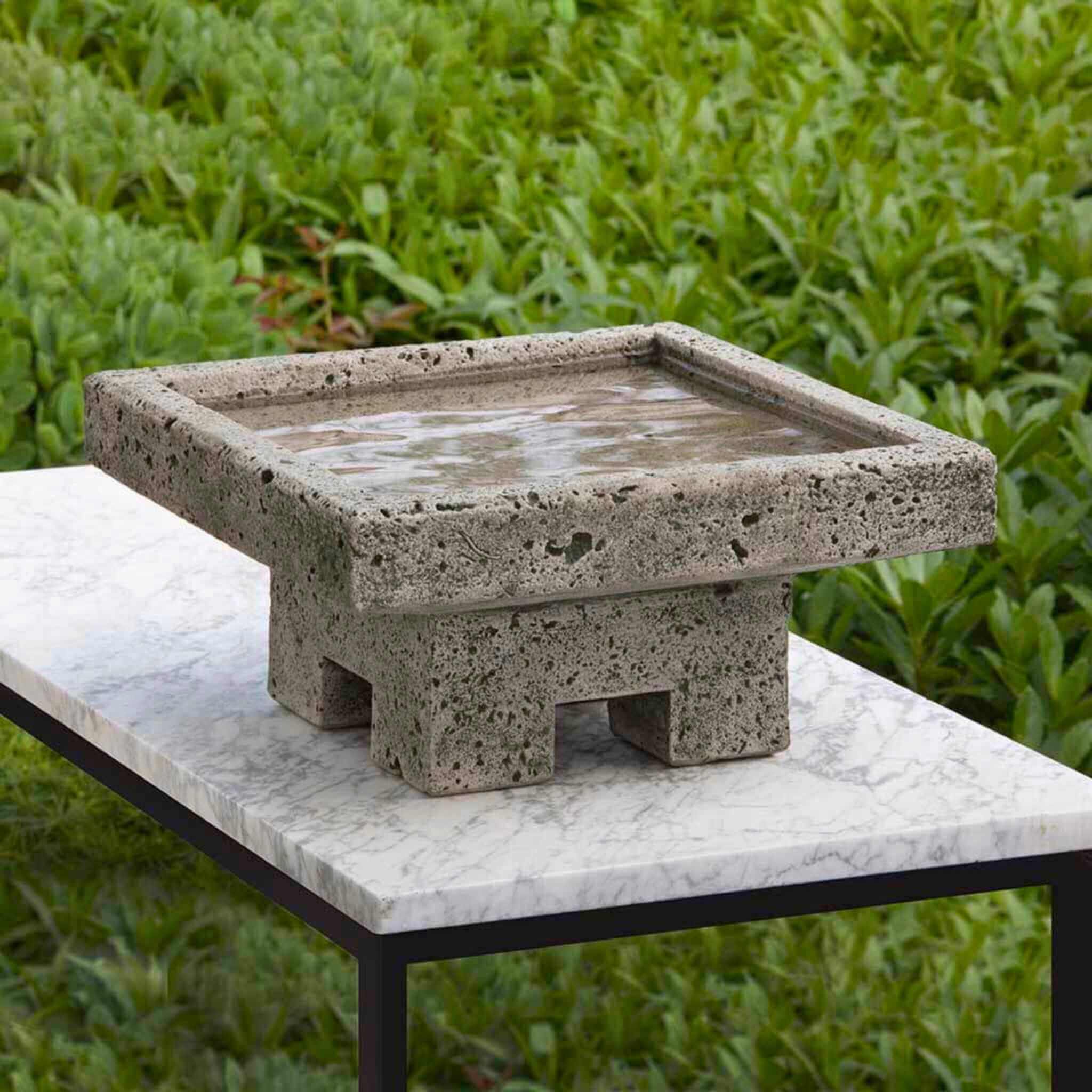 Kosei Concrete Bird Bath by Campania
