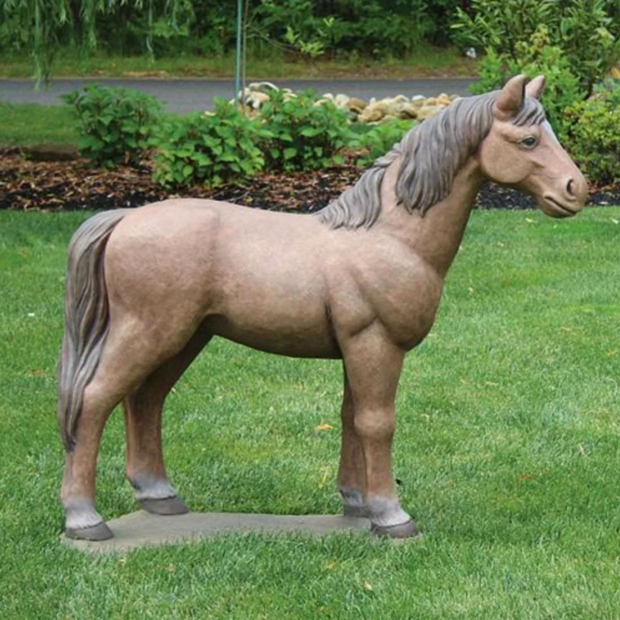 Horse Concrete Garden Statue - Massarellis #2595 Farmhouse Decor