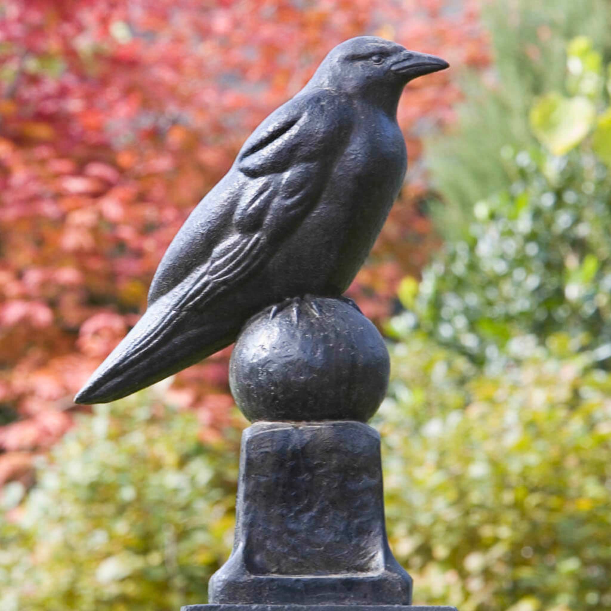 Raven Concrete Garden Statue - Campania #A360