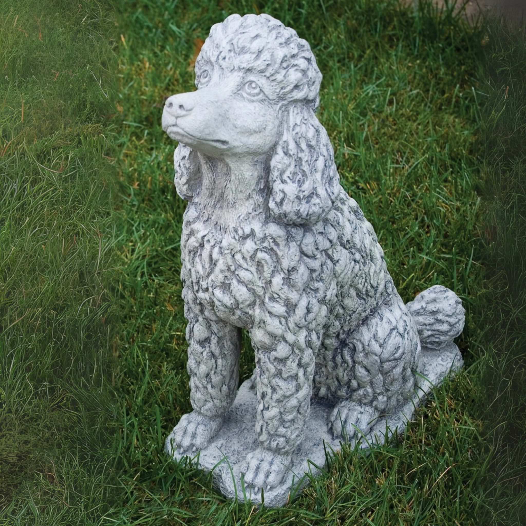 Poodle Concrete Garden Statue
