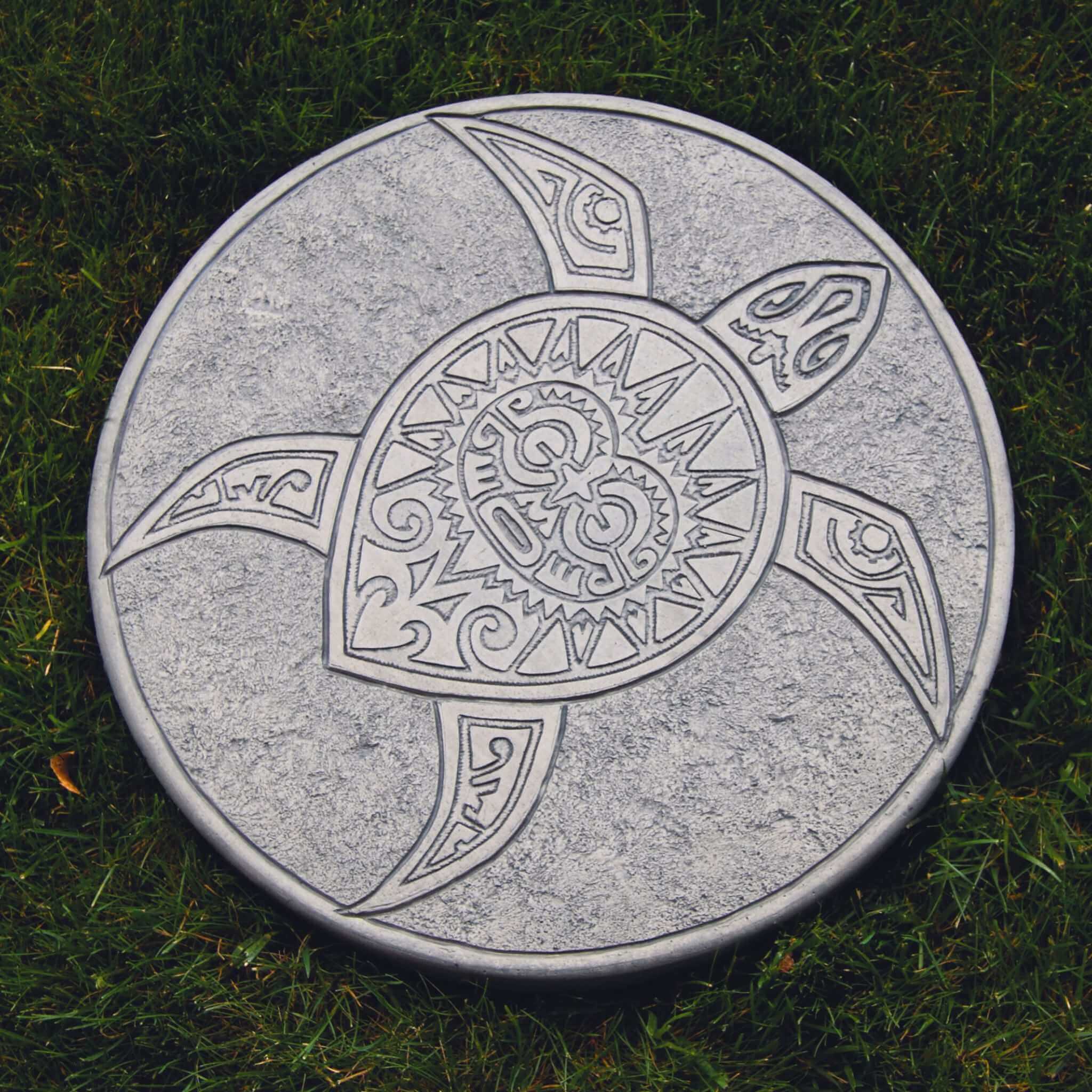 Turtle Concrete Round Stepping Stone - Massarellis #1892