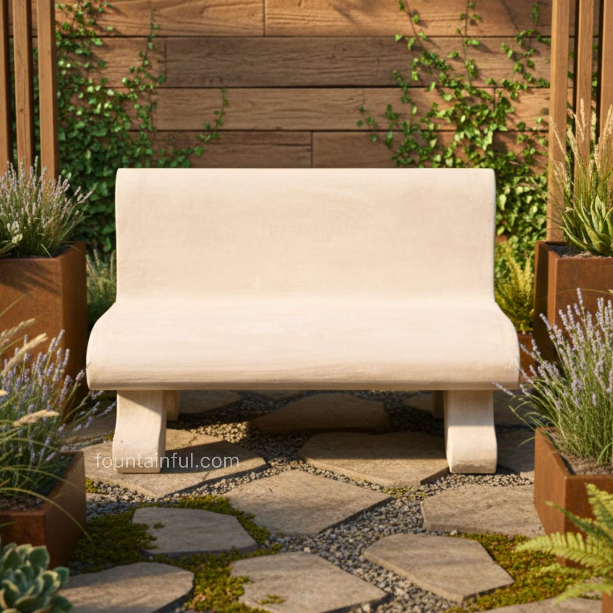 Moderna Concrete Garden Bench  - Giannini #578 - Modern Luxury Decor