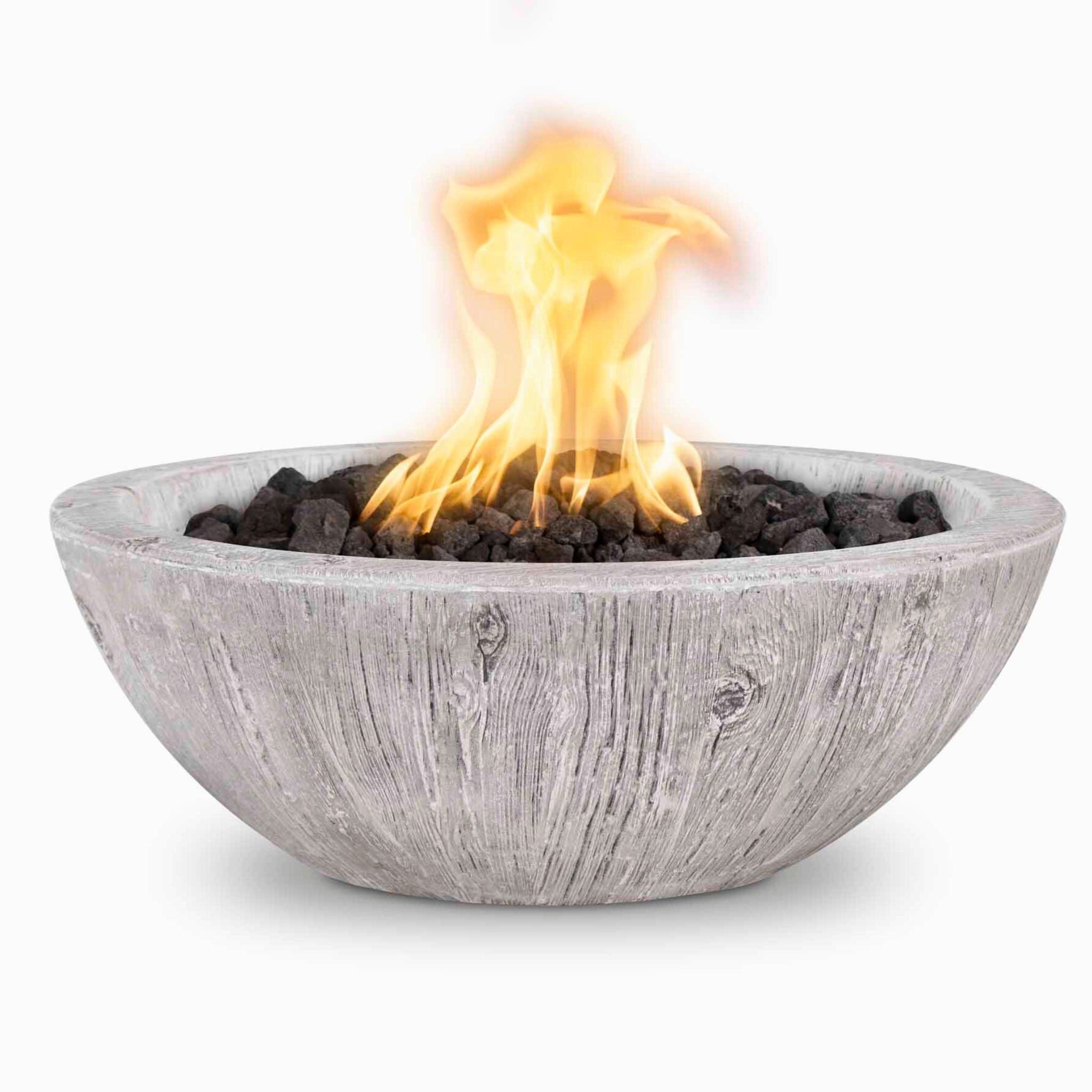 Sedona "Woodgrain" Concrete Fire Bowl - The Outdoor Plus