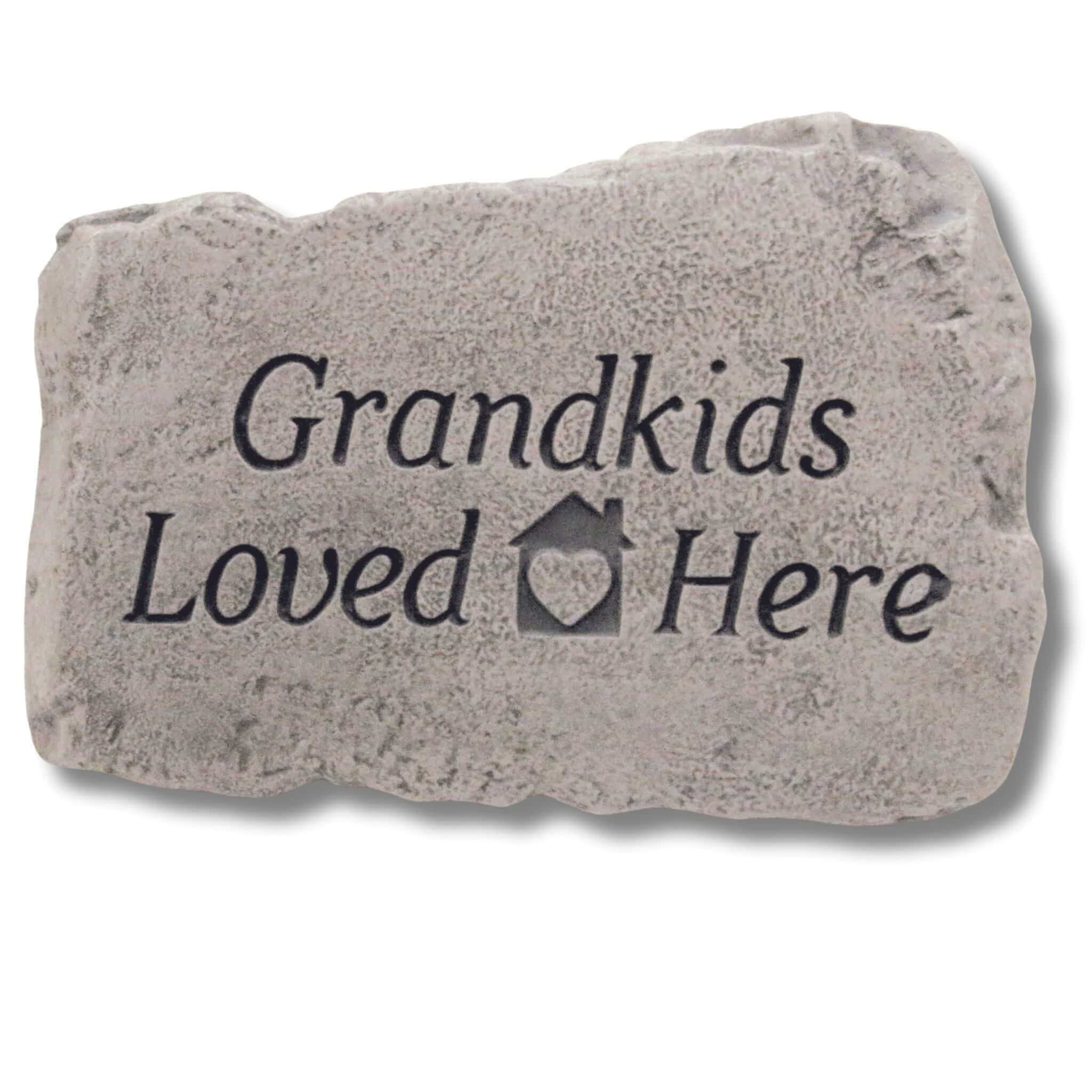 Grandkids Concrete Garden Greeting Stone - Massarellis #1745