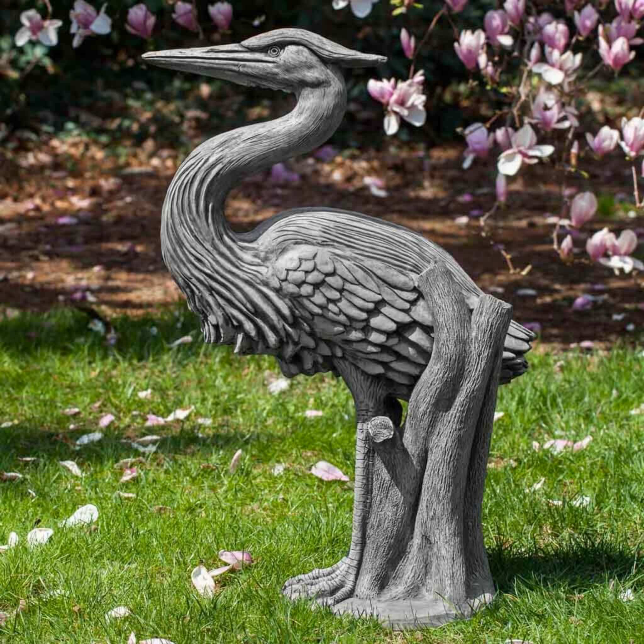 Heron Concrete Garden Statue