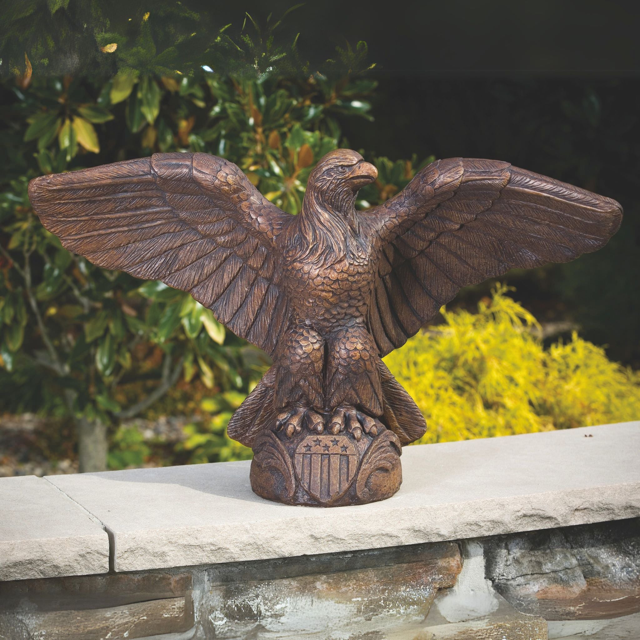 American Eagle Concrete Garden Statue - Massarellis #4430