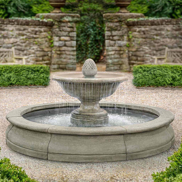 D'Este Acorn Finial Concrete Fountain - Campania