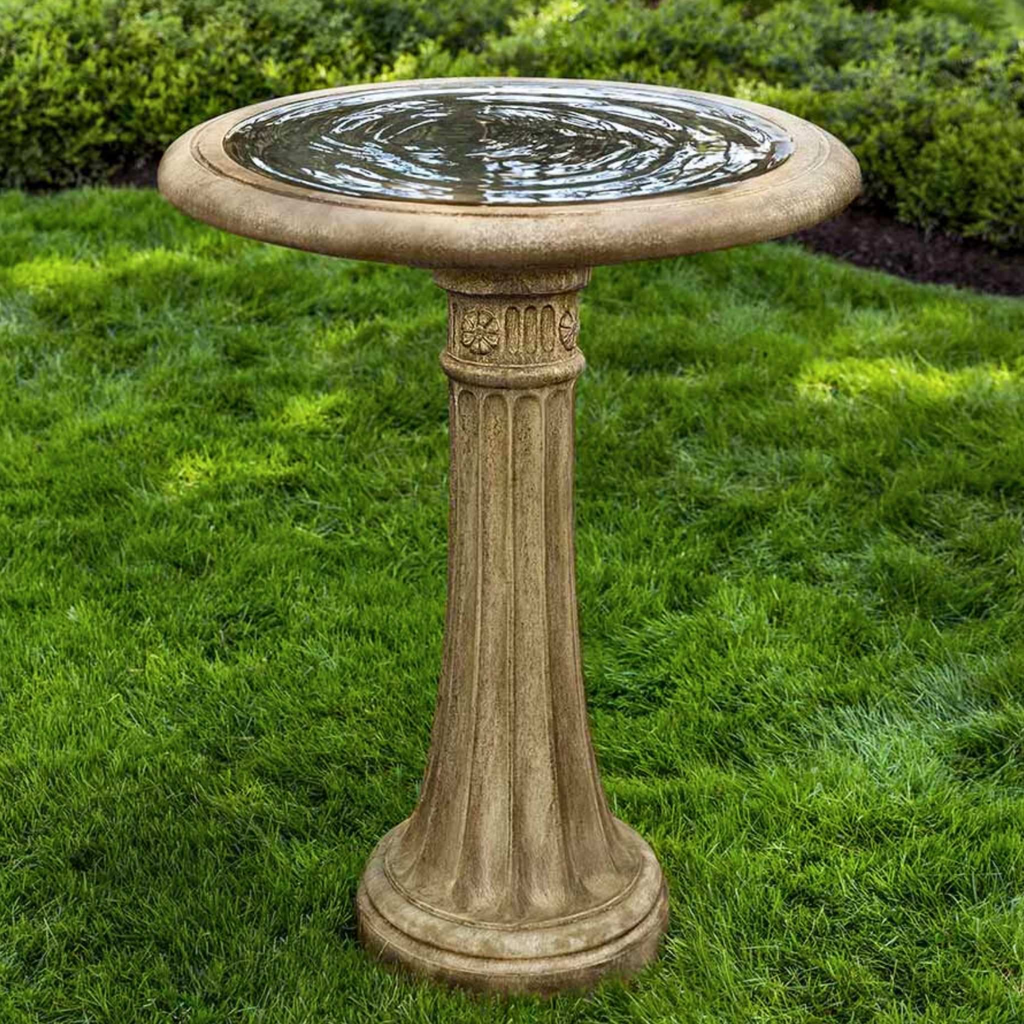 Chestnut Hill Concrete Bird Bath - Campania #B050